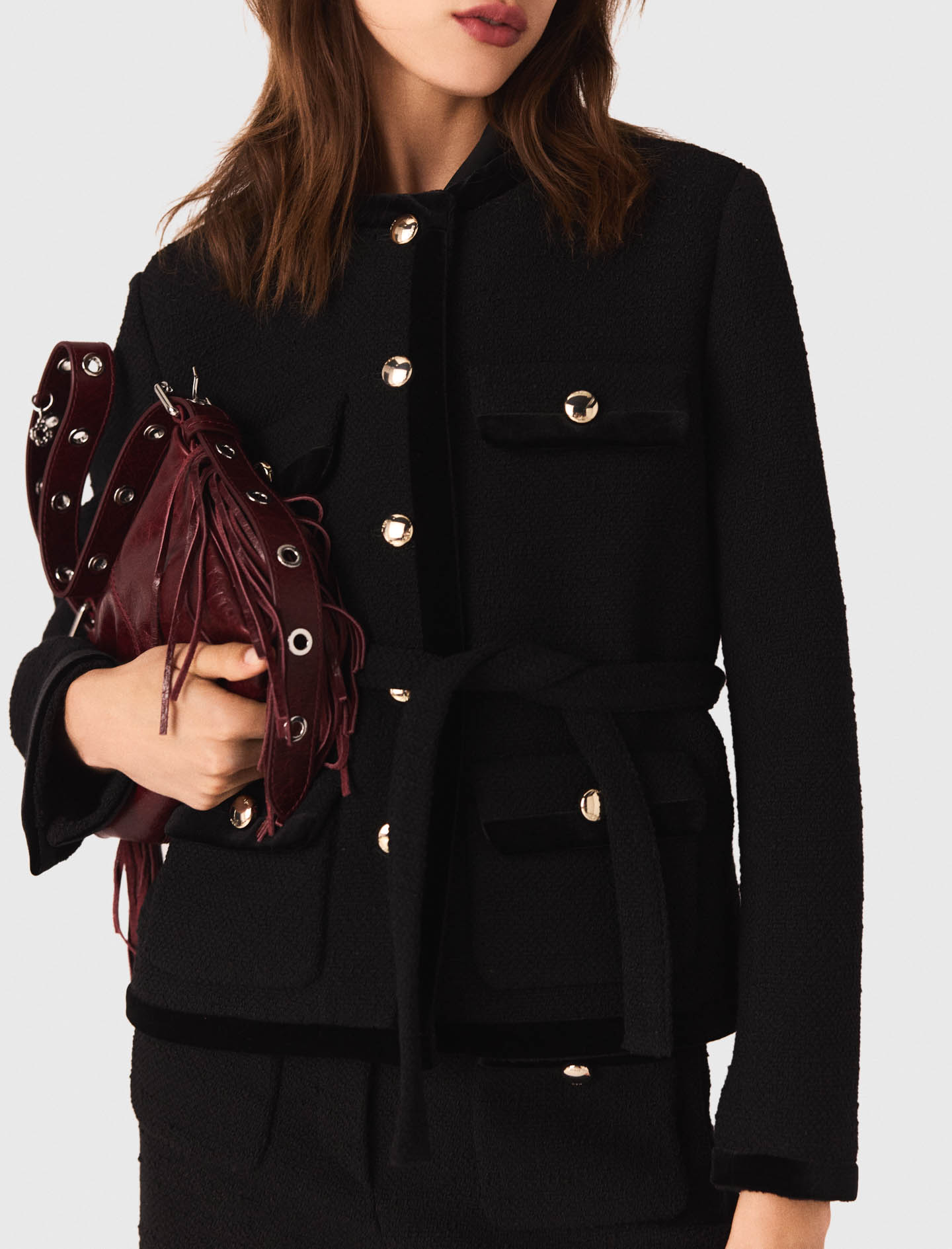 Long tweed jacket - Black