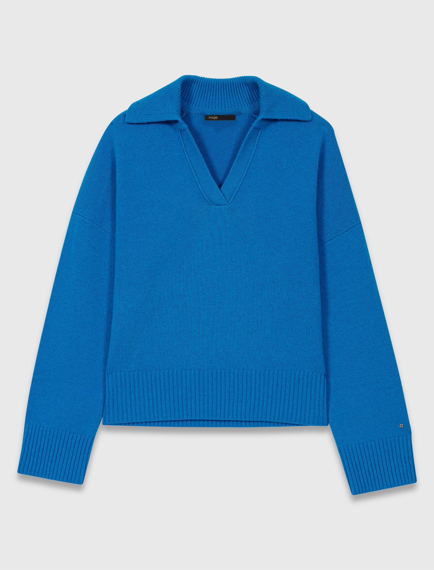 Wool blend cardigan - Blue