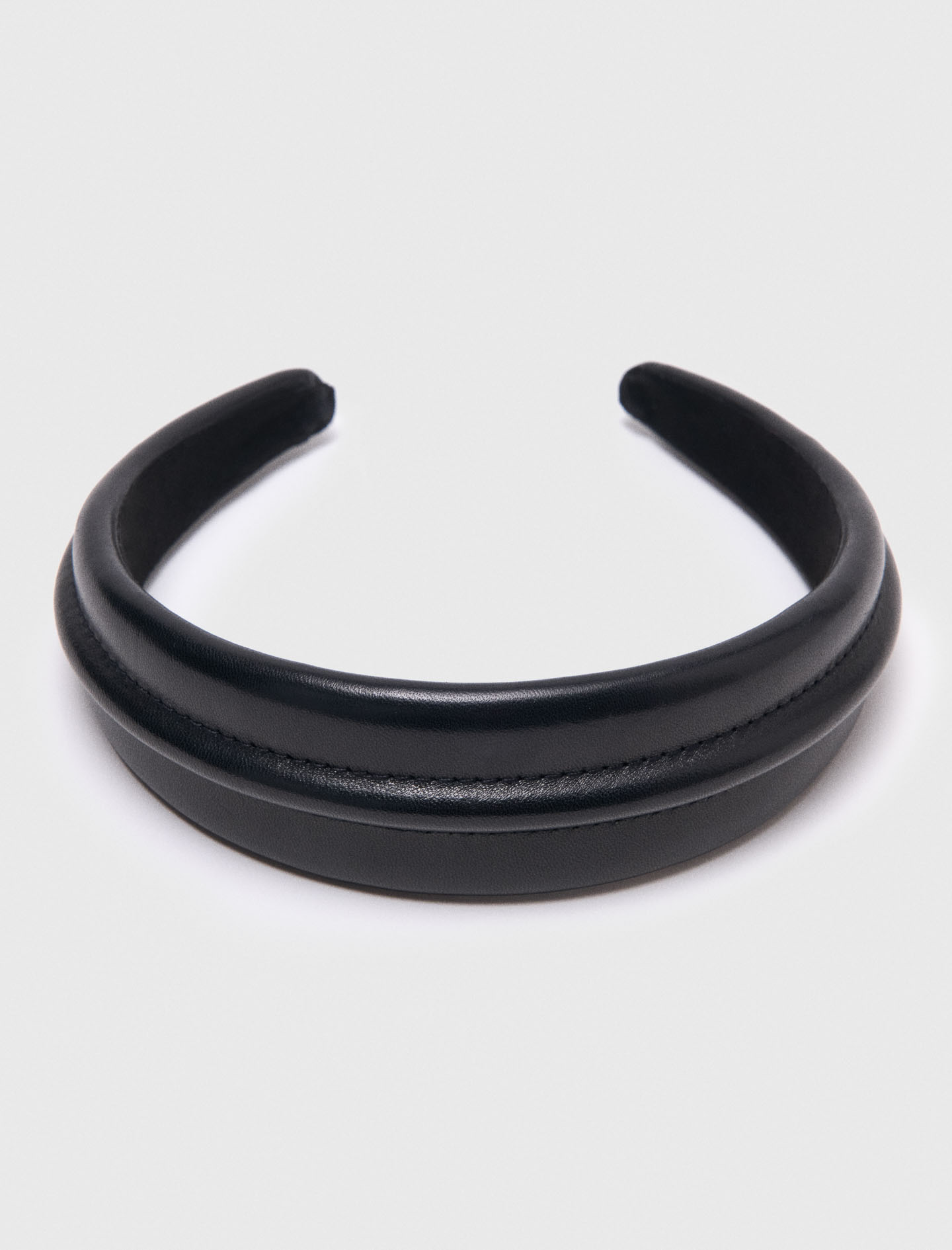 Leather headband - Black Leather headband - Black