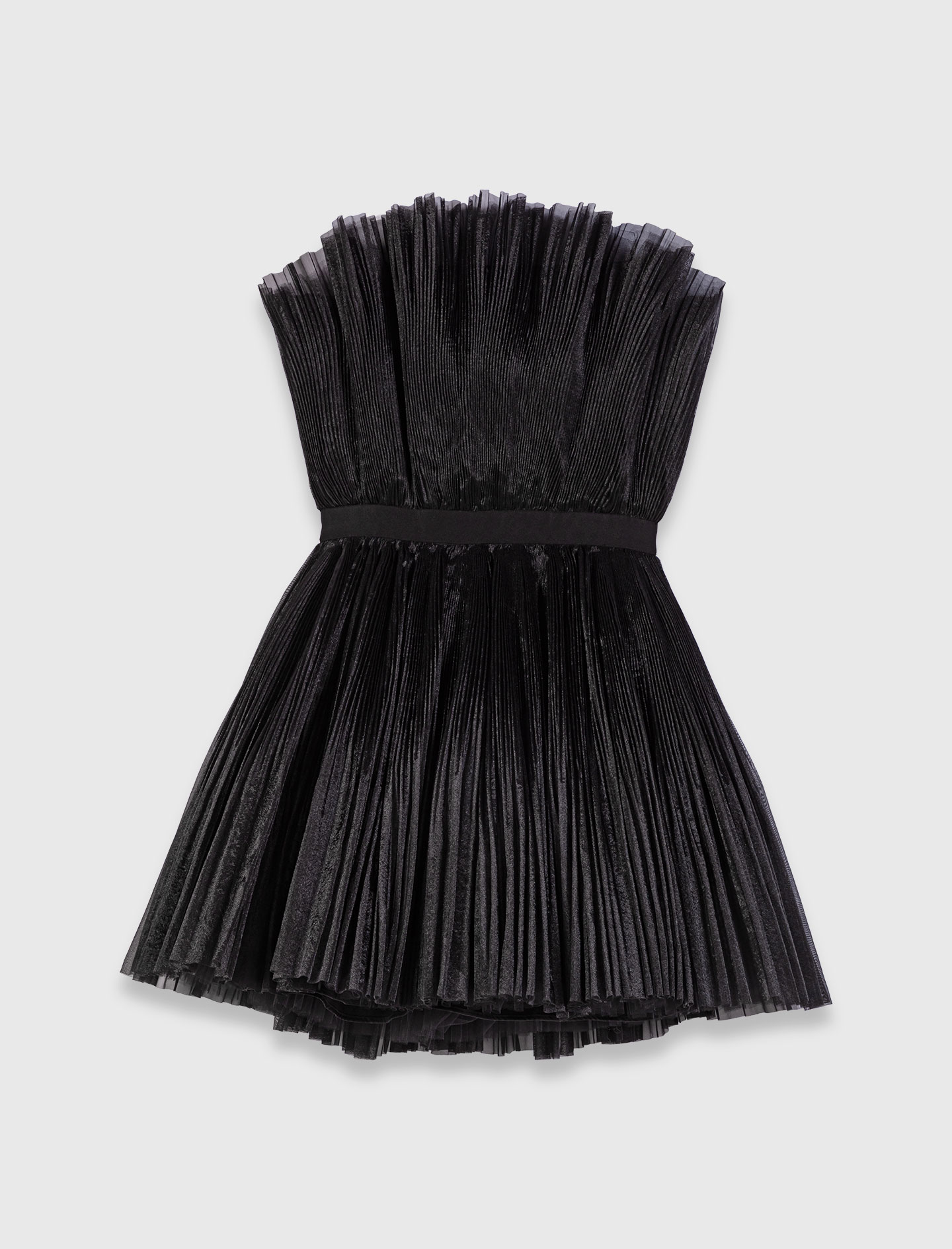 Tulle and organza bustier dress - Black