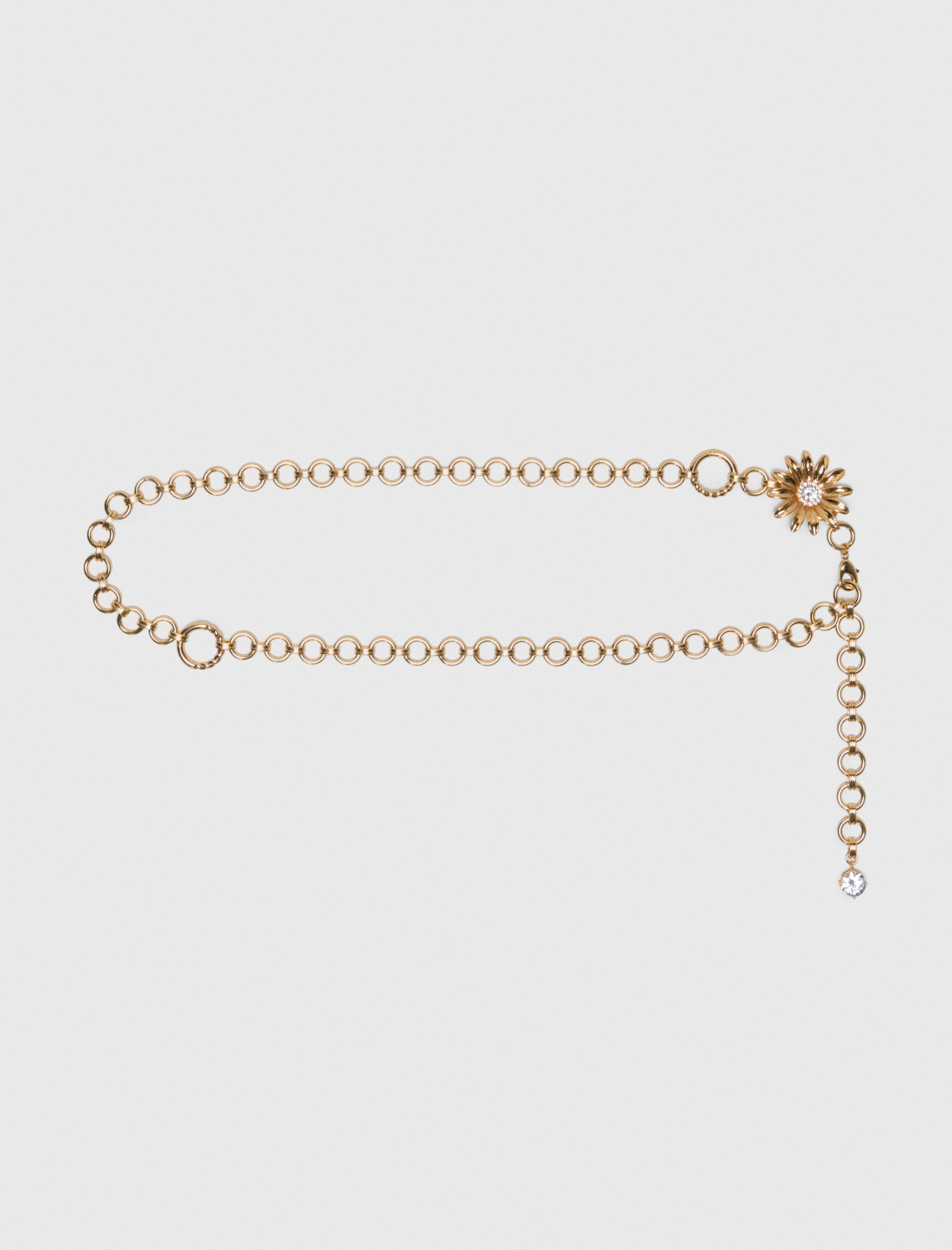 Chain belt with flower - Gold