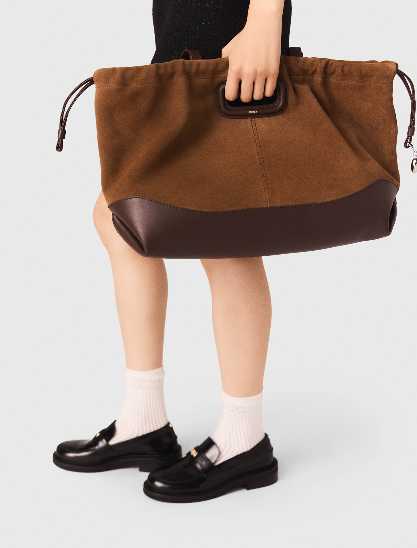 Leather and suede Milpli Cabas bag - Brown