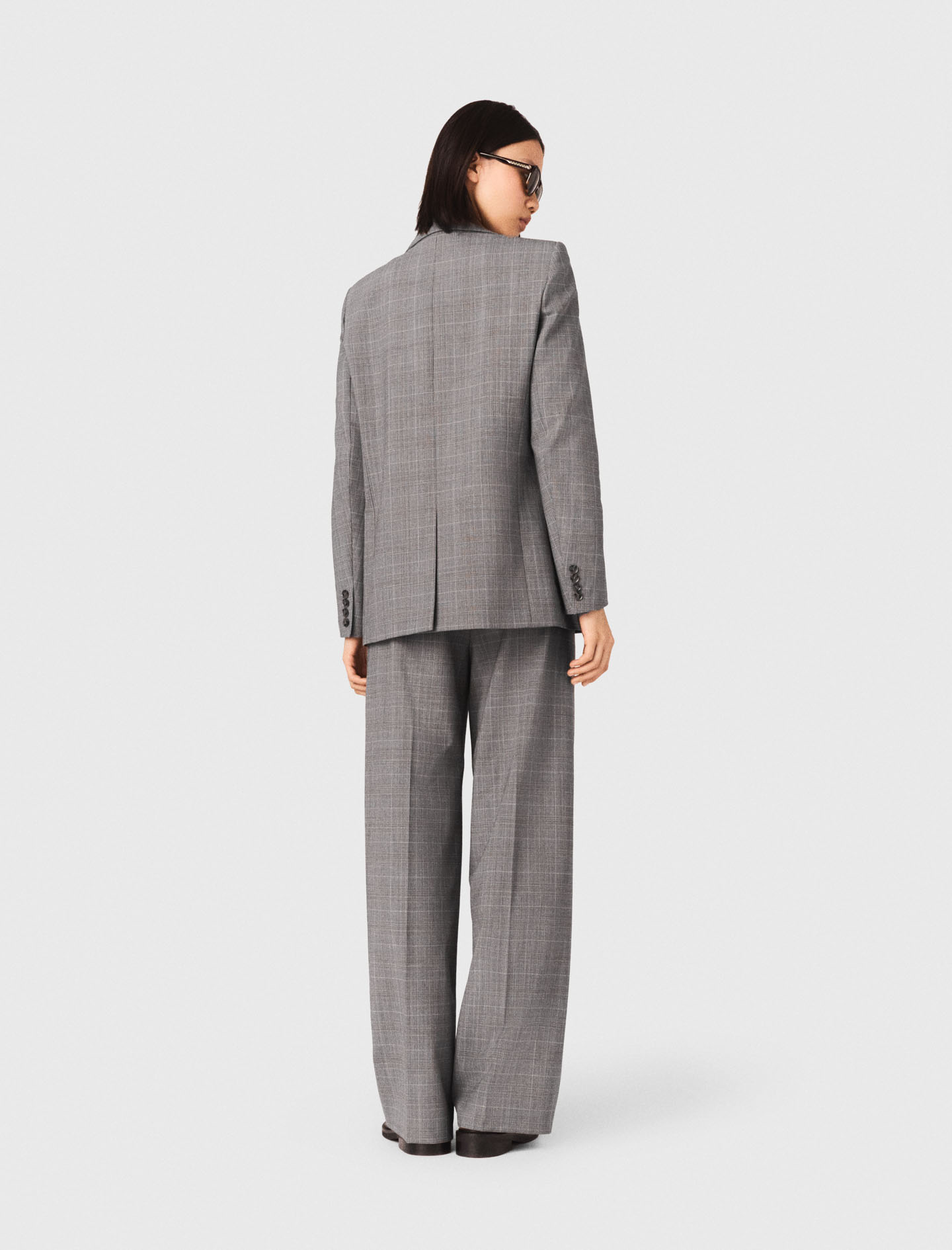 Checked suit jacket - Grey