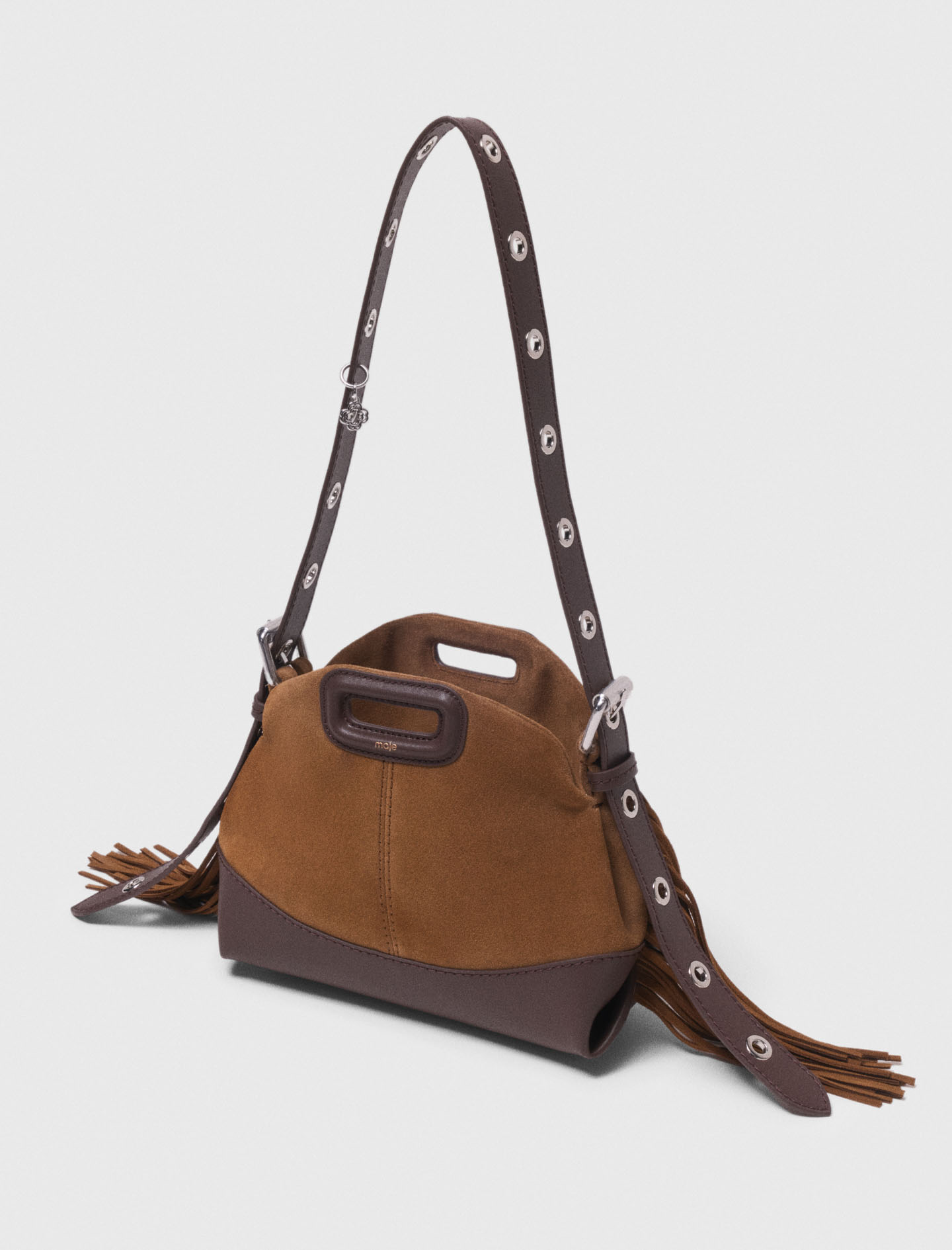 Leather and suede Miss M Mini bag - Brown
