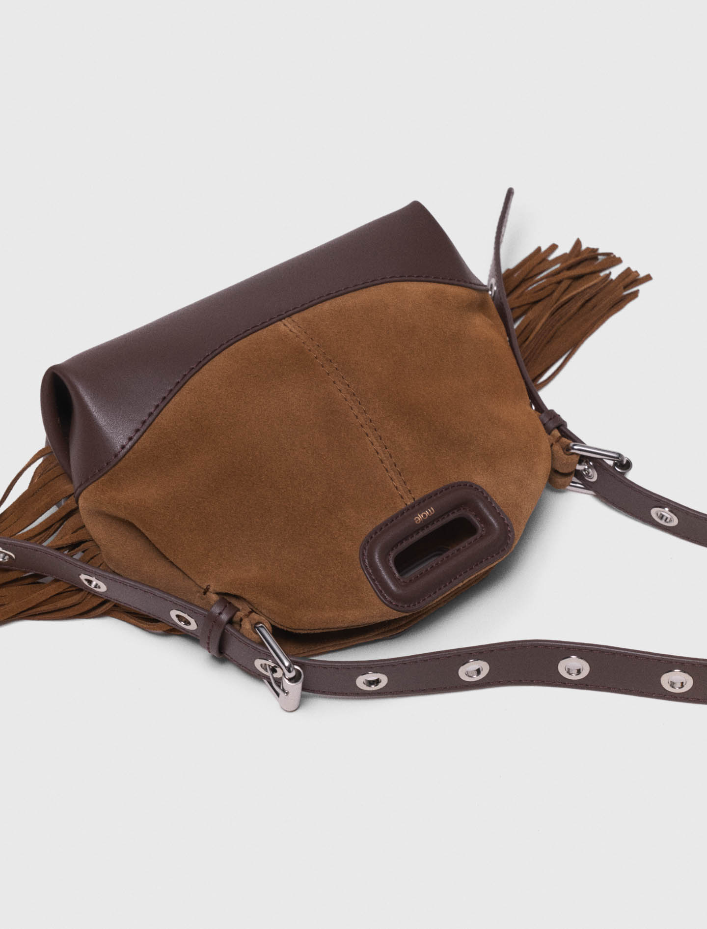 Leather and suede Miss M Mini bag - Brown