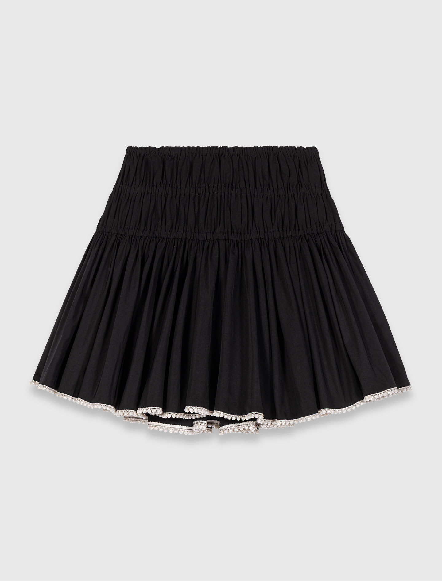Beaded taffeta skirt - Black