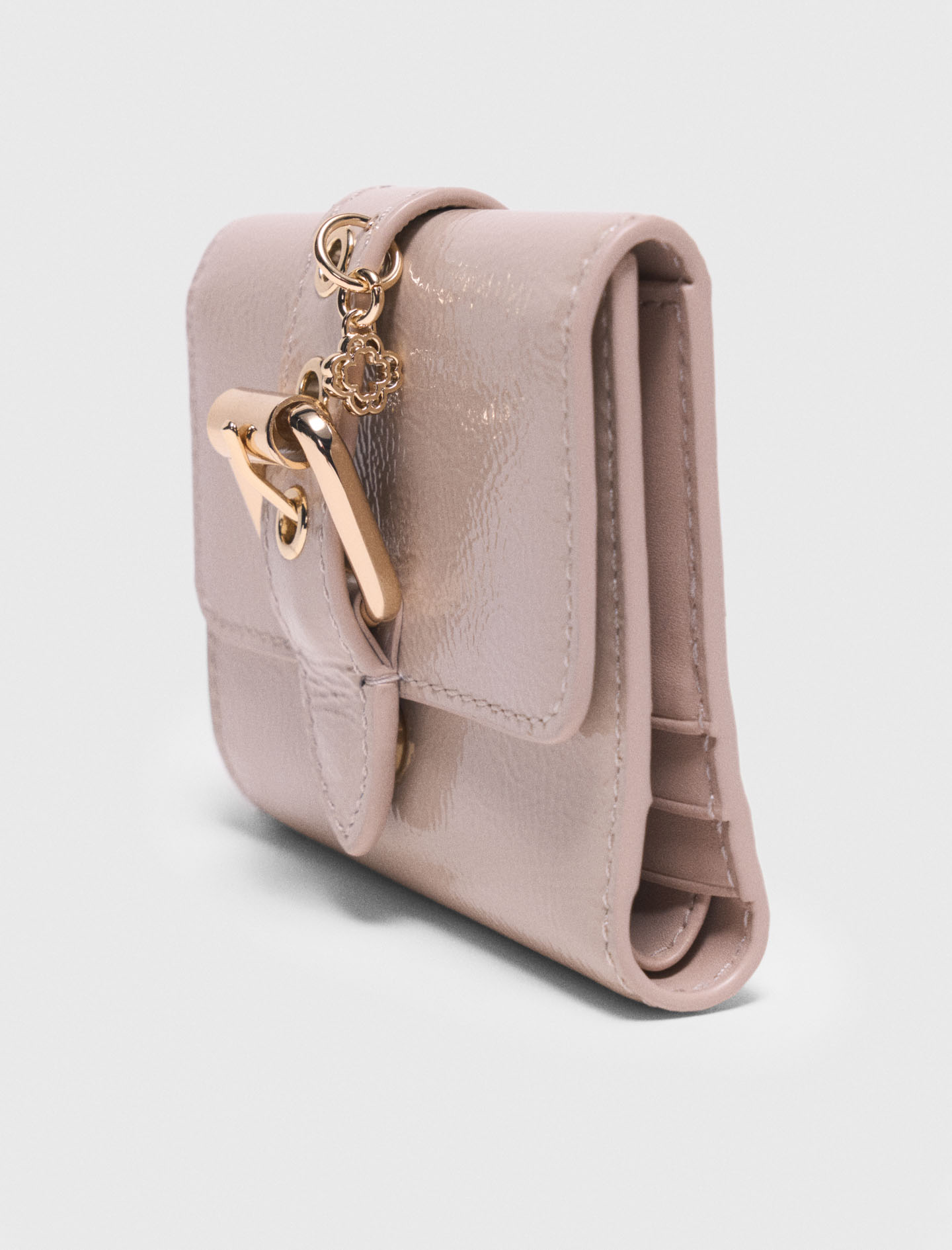 Miss M naplak leather wallet - Beige