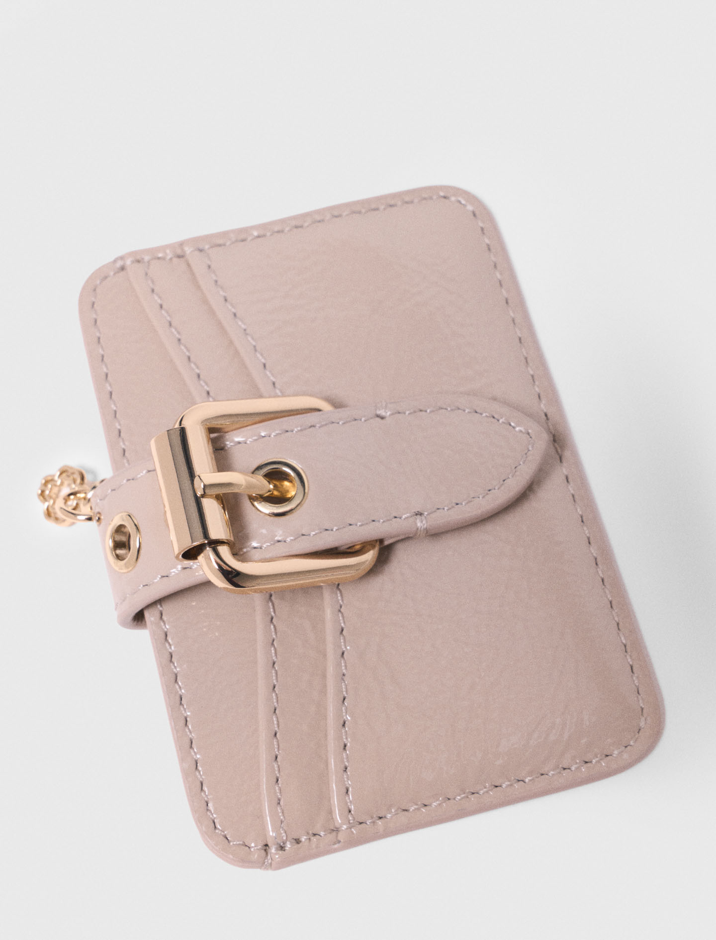 Miss M naplak leather card case - Beige