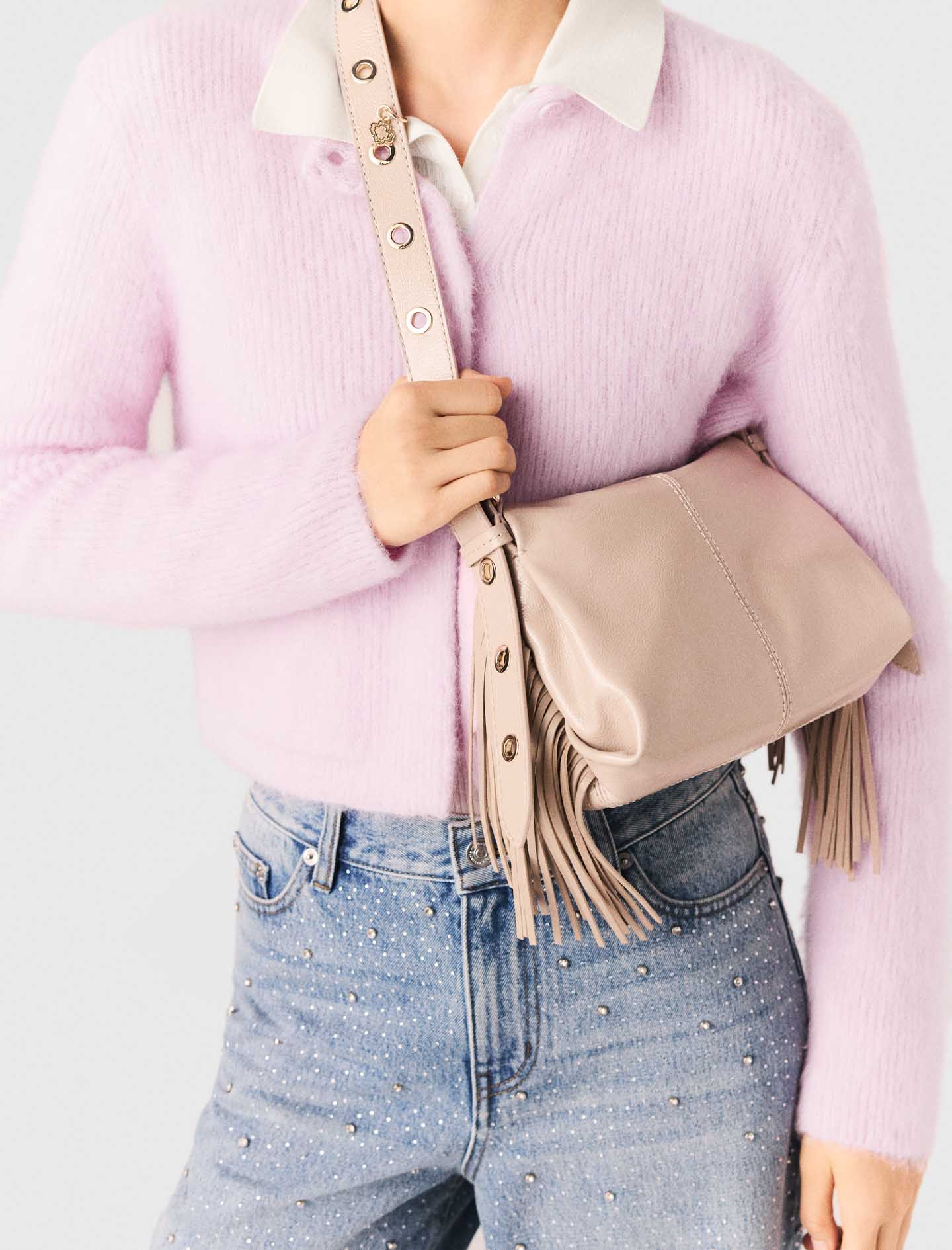 Naplak leather Miss M Mini bag - Beige