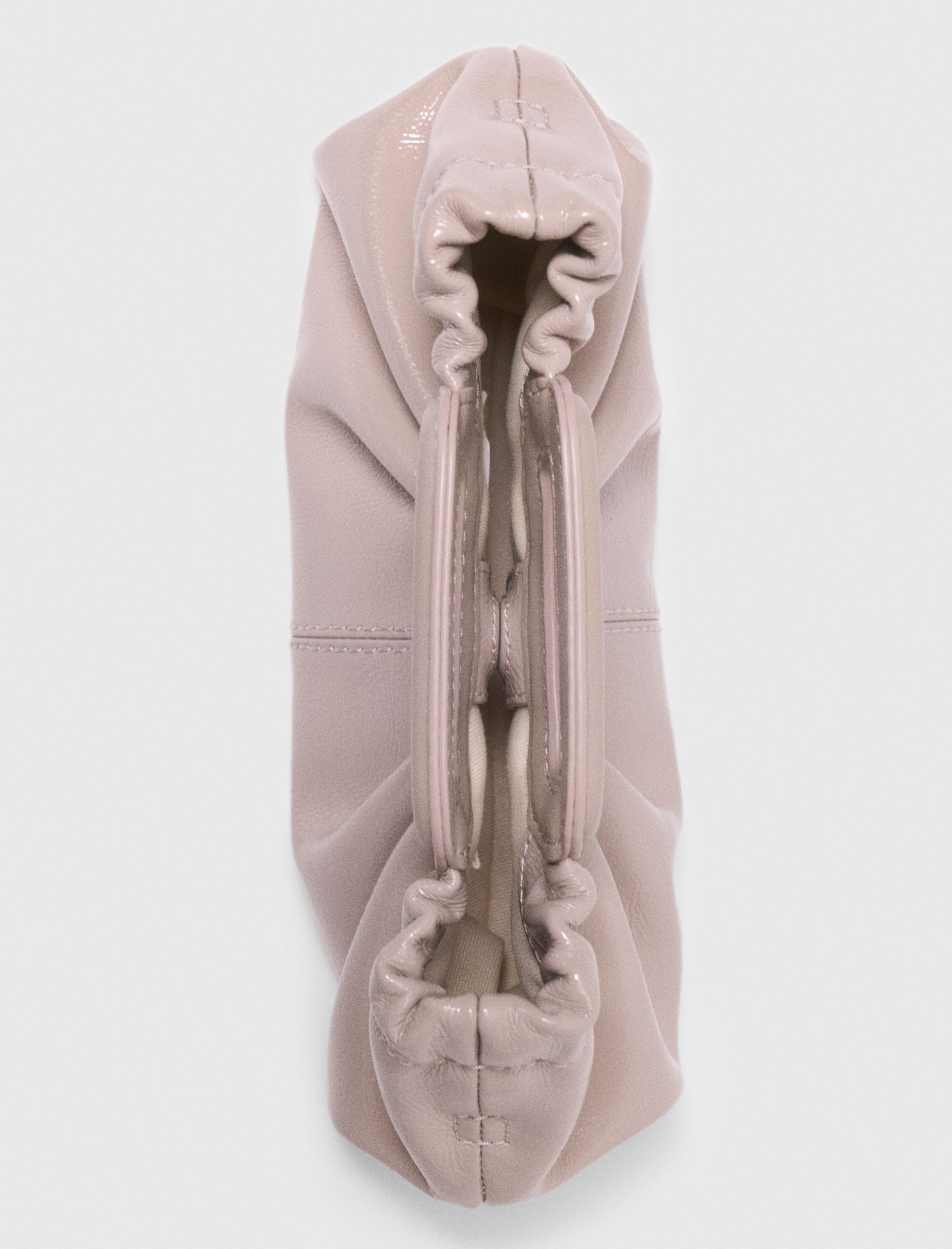 Mini naplak leather clutch - Beige