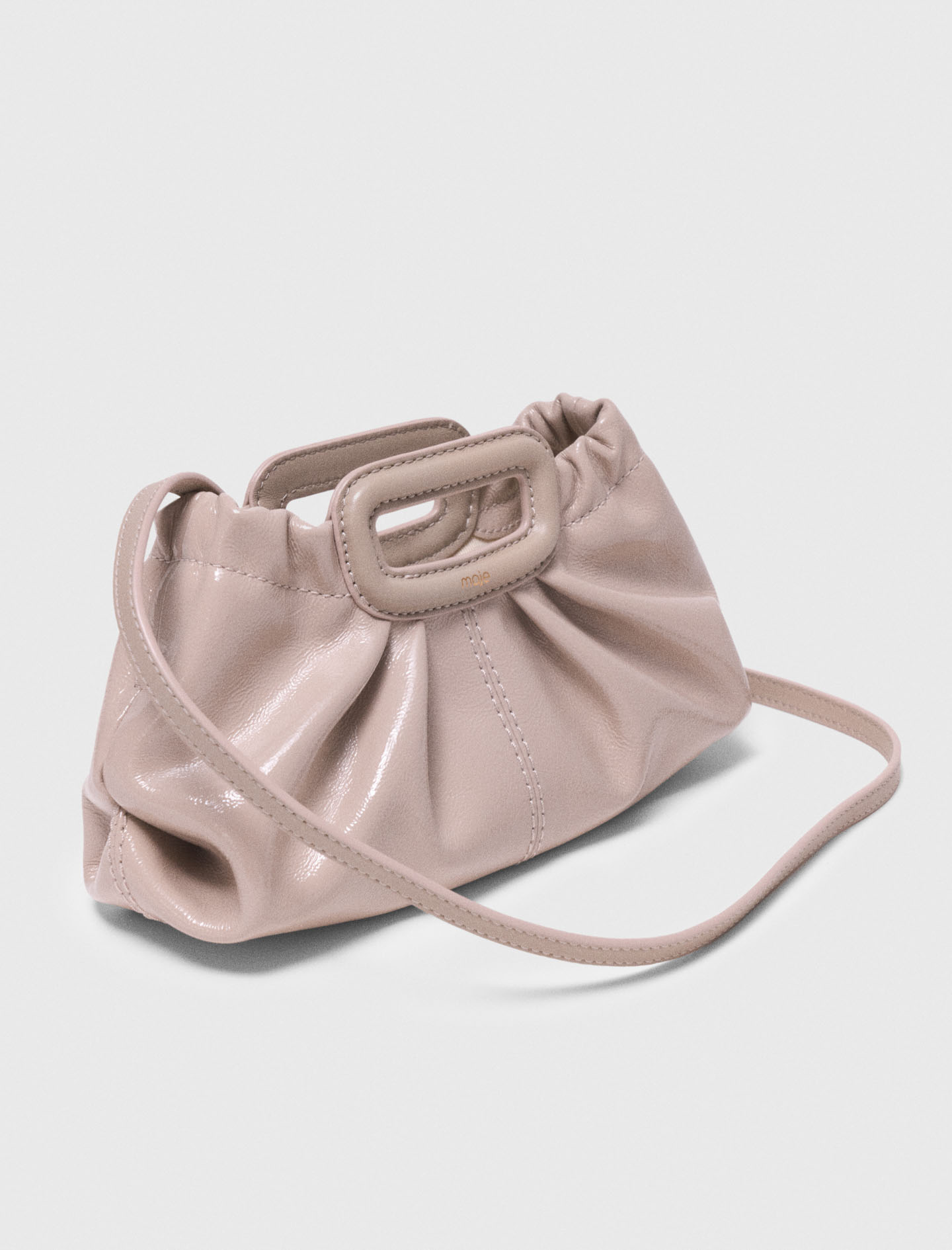 Mini naplak leather clutch - Beige
