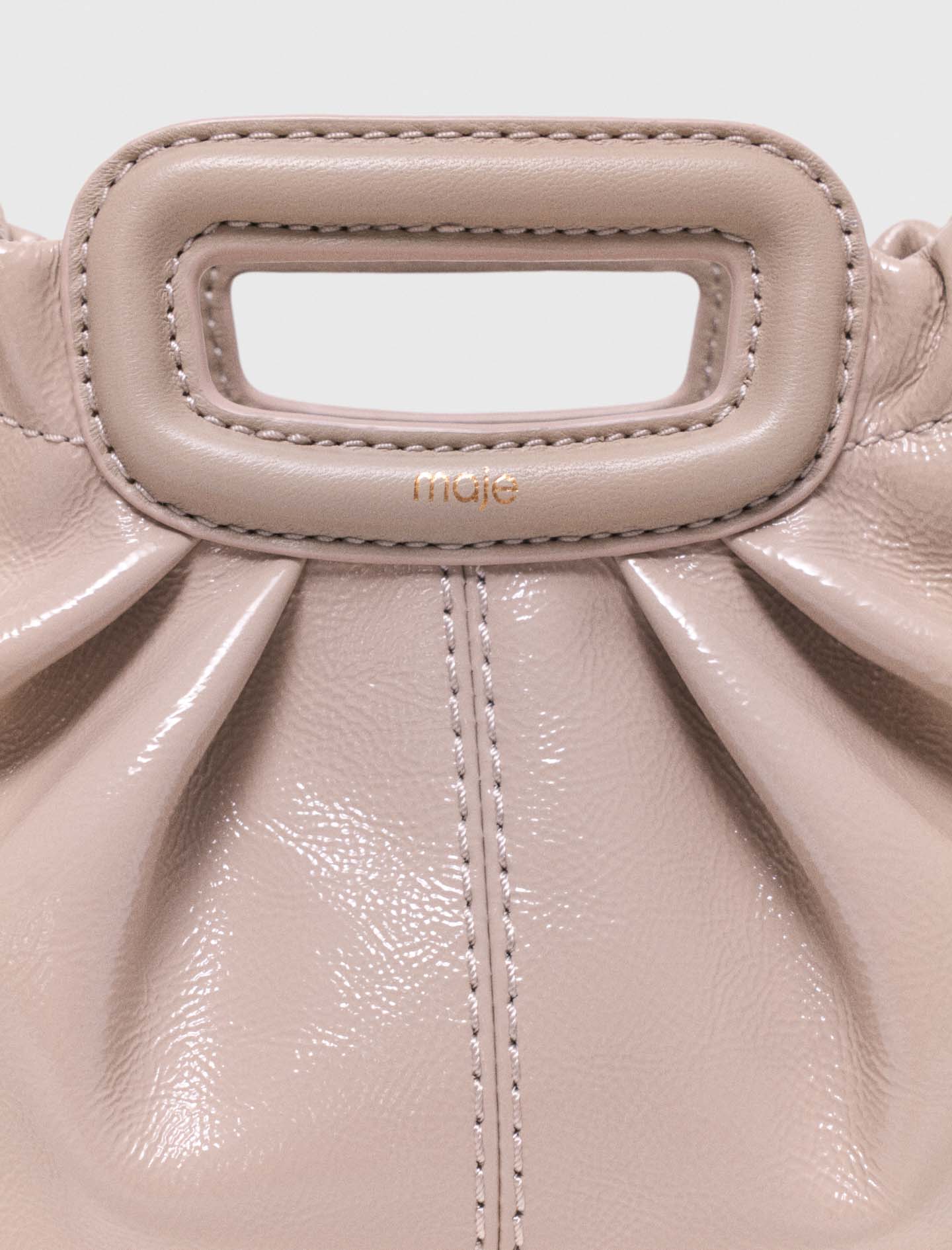 Mini naplak leather clutch - Beige