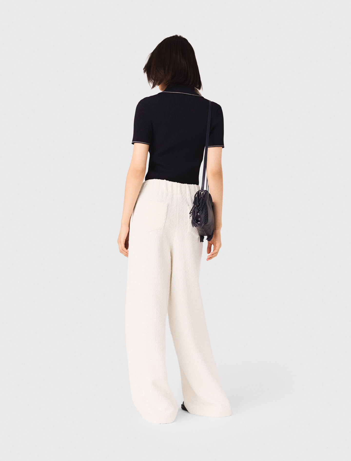 Wide leg trousers - Ecru