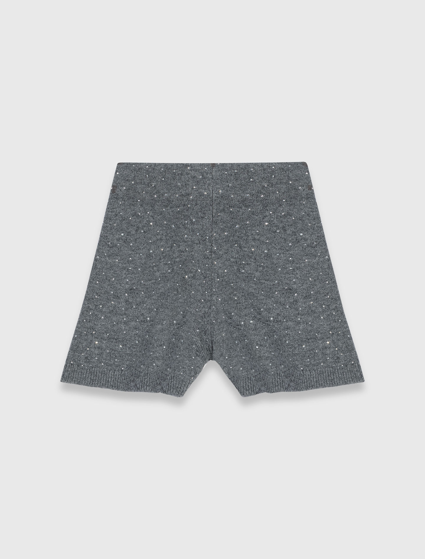 Knit shorts with rhinestones - Grey