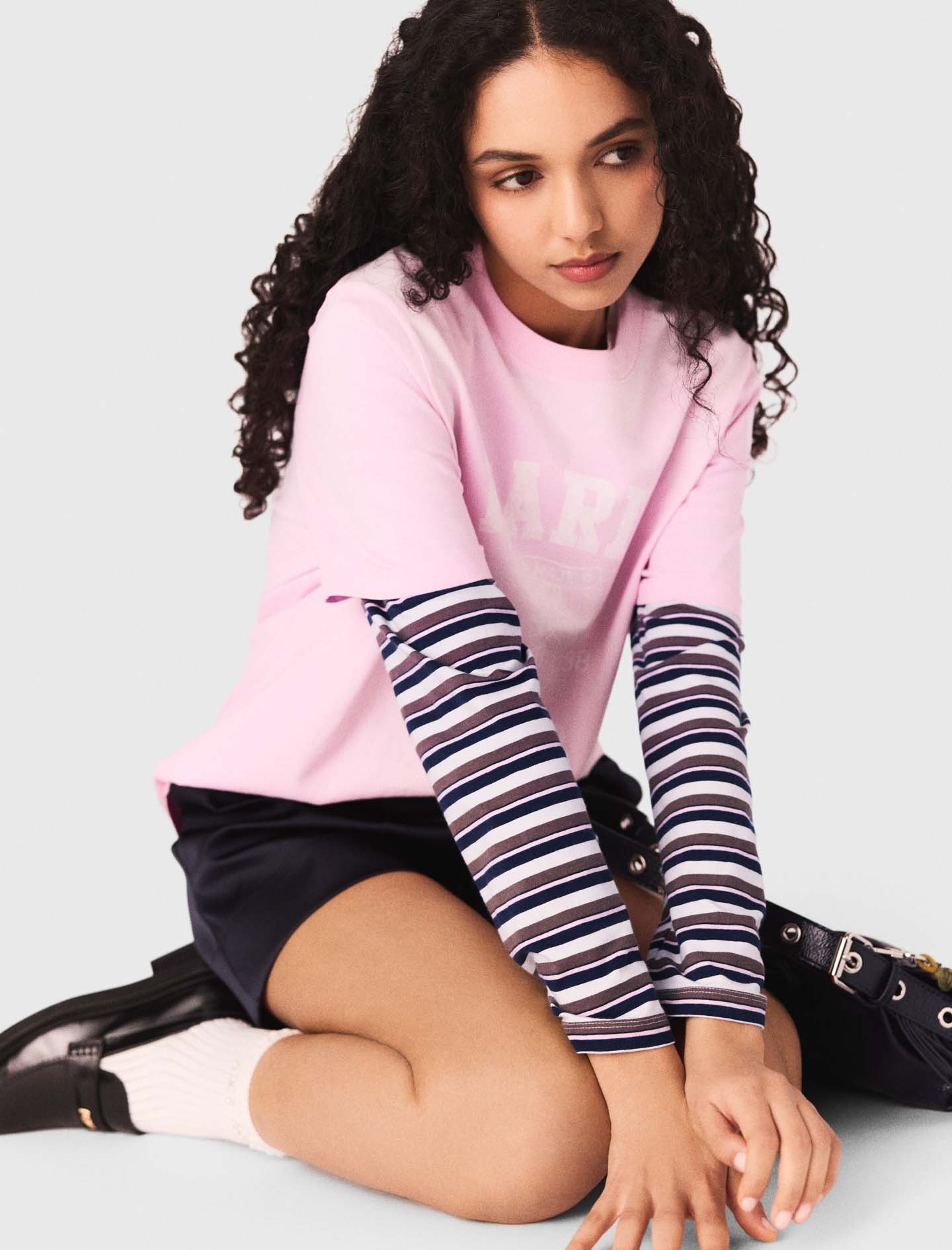 Nautical print Tshirt - Pink