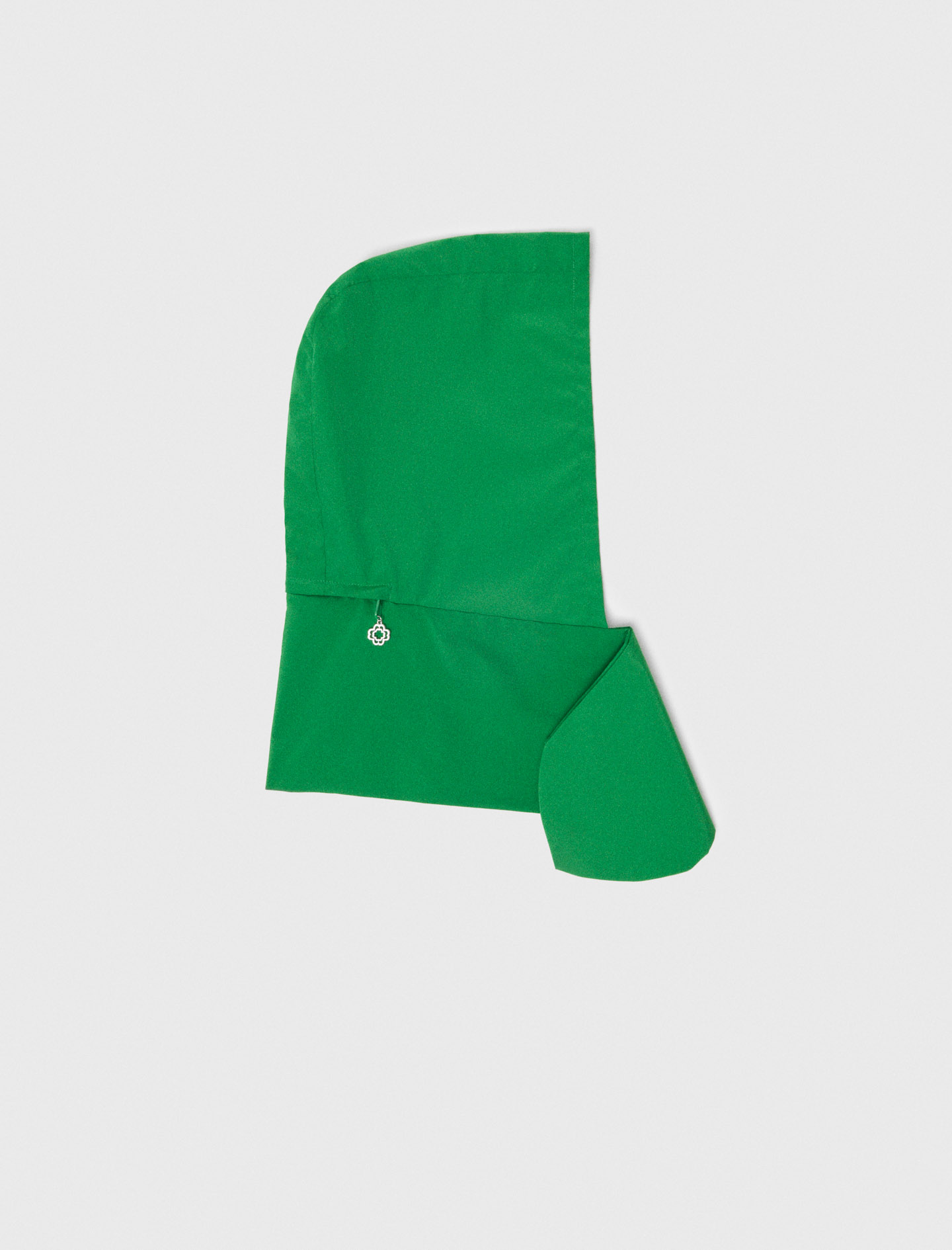 Tie up waterproof hood - Green