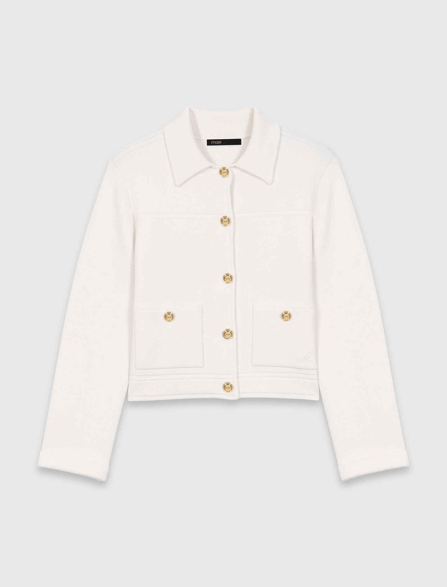 Compact knit cardigan - Ecru