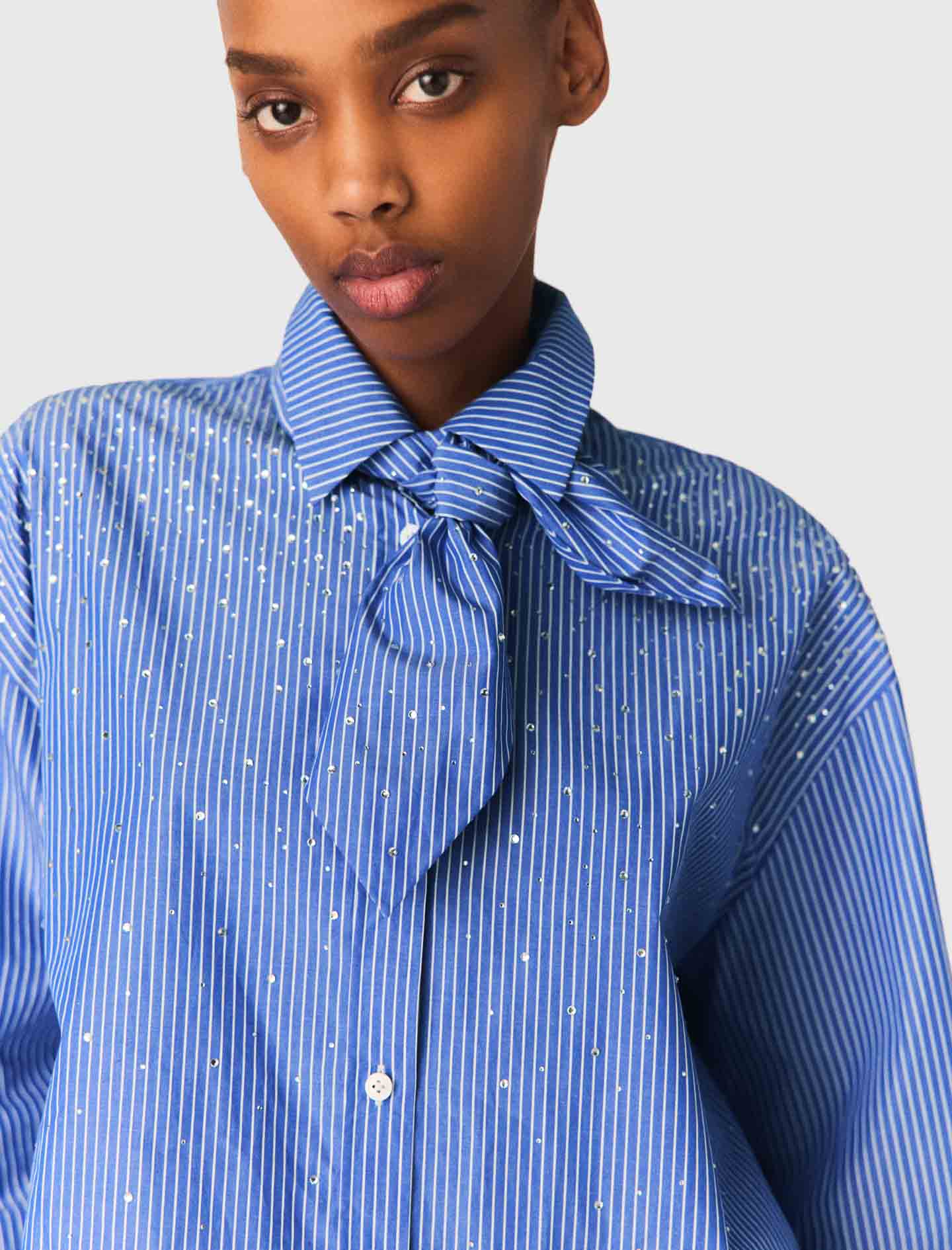 Shirt with removable handkerchief - Blue