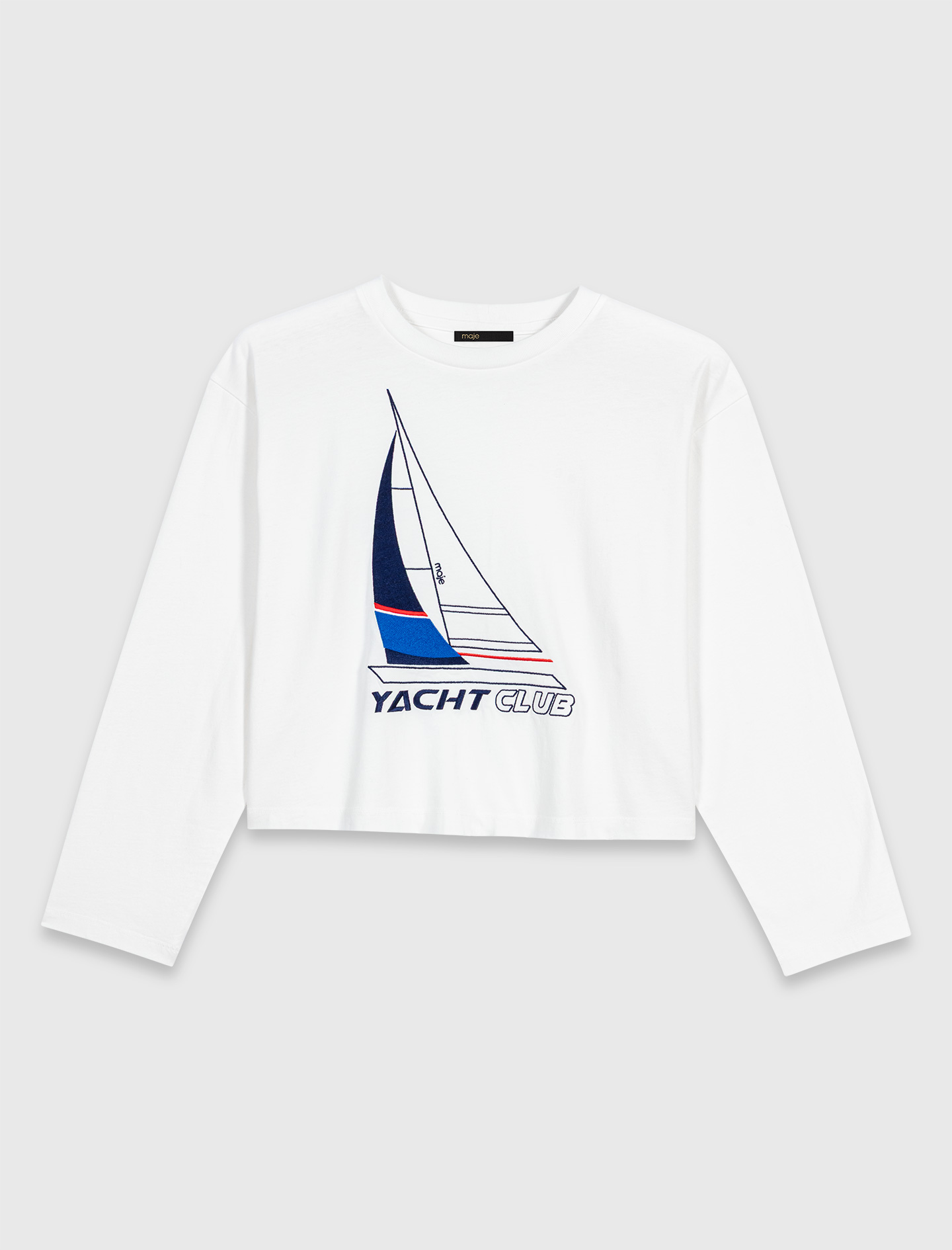 Boat print T shirt - White