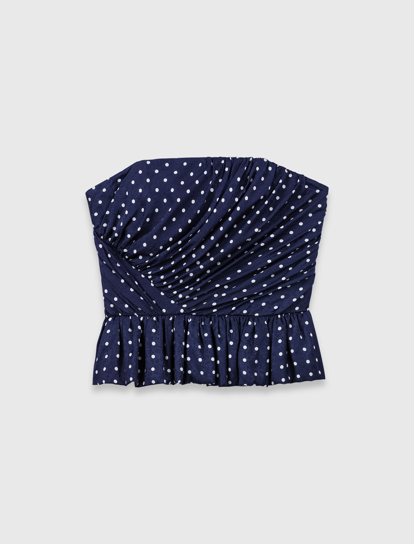 Patterned bustier top - Navy