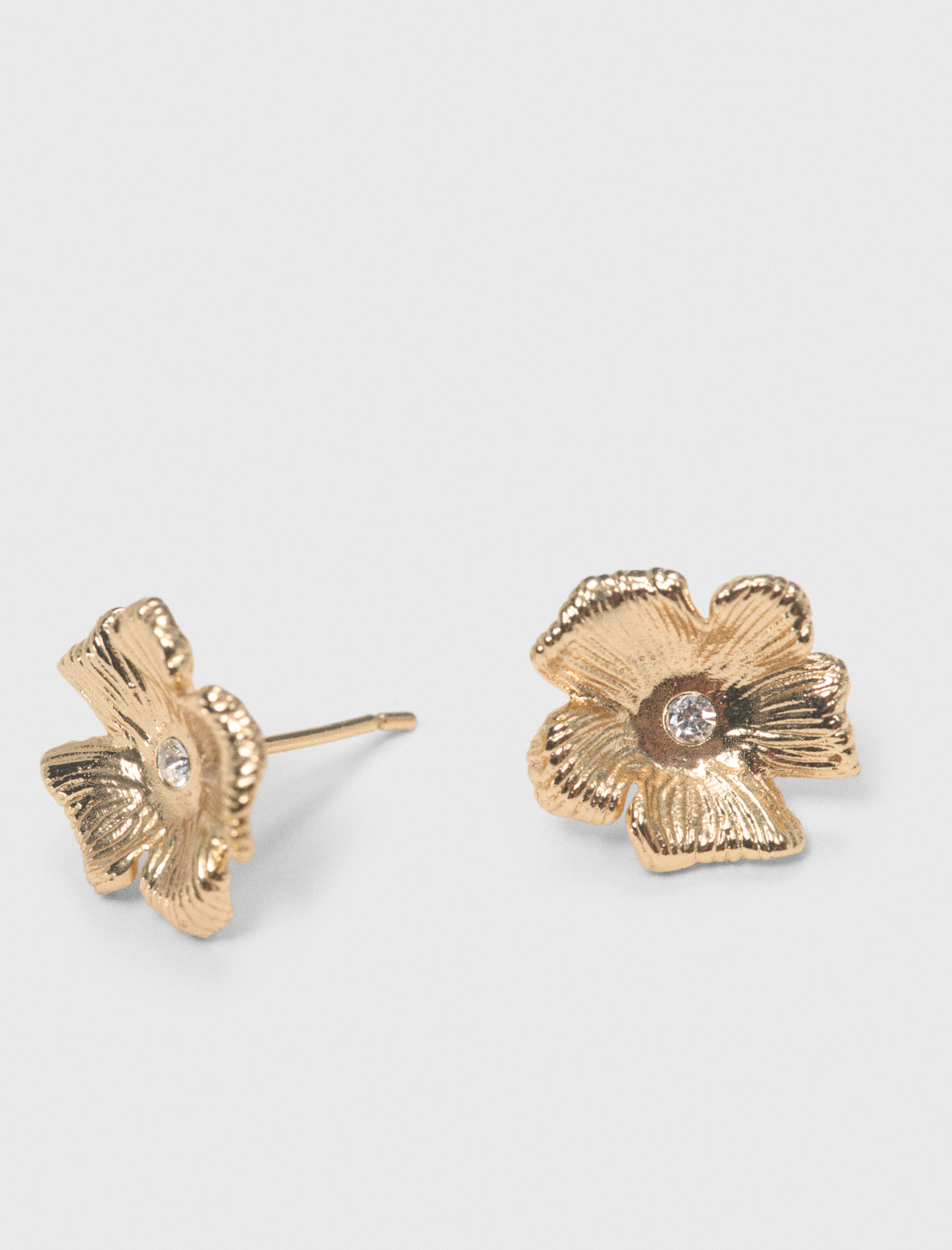 Flower stud earrings - Gold