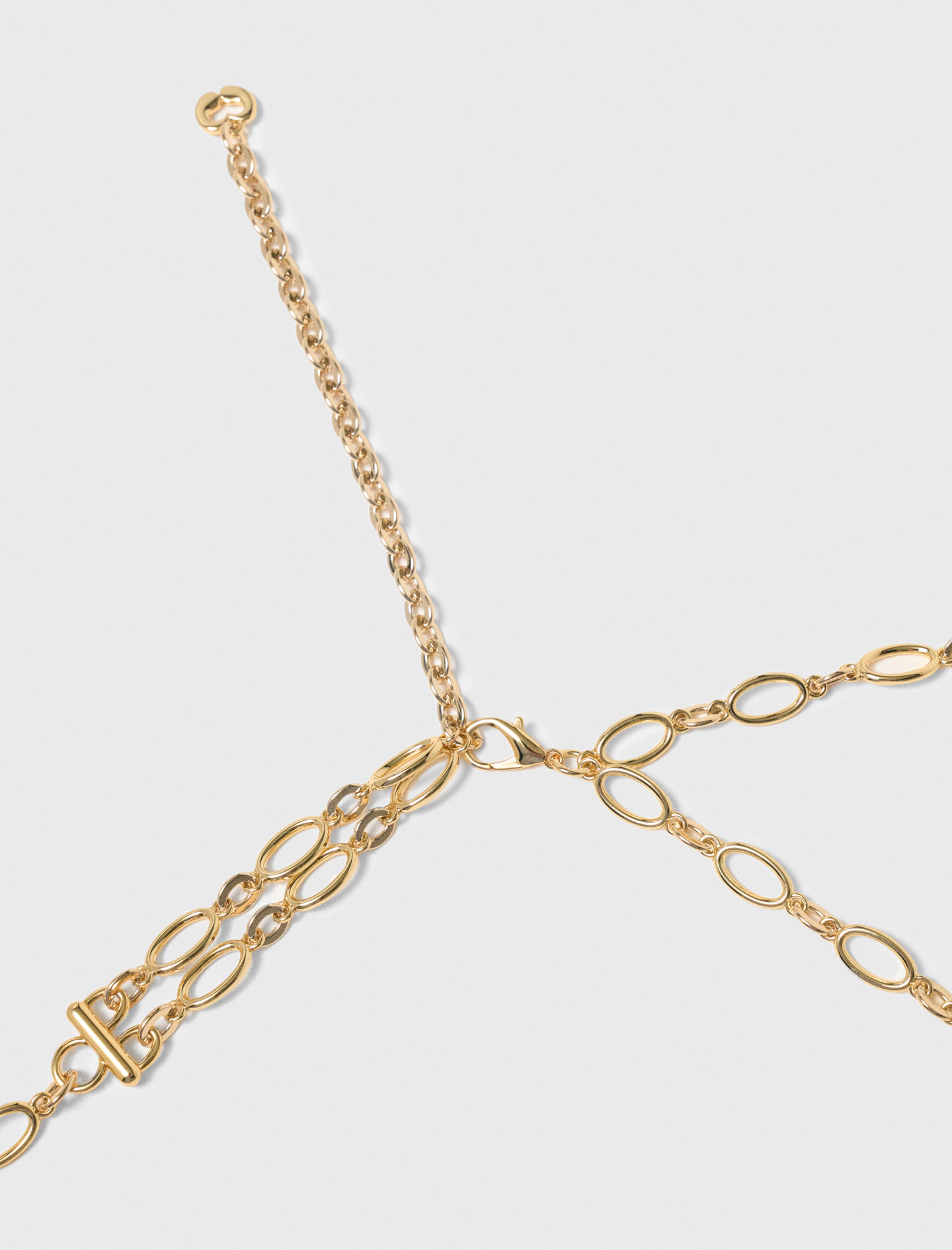 Double chain belt with charms - Gold