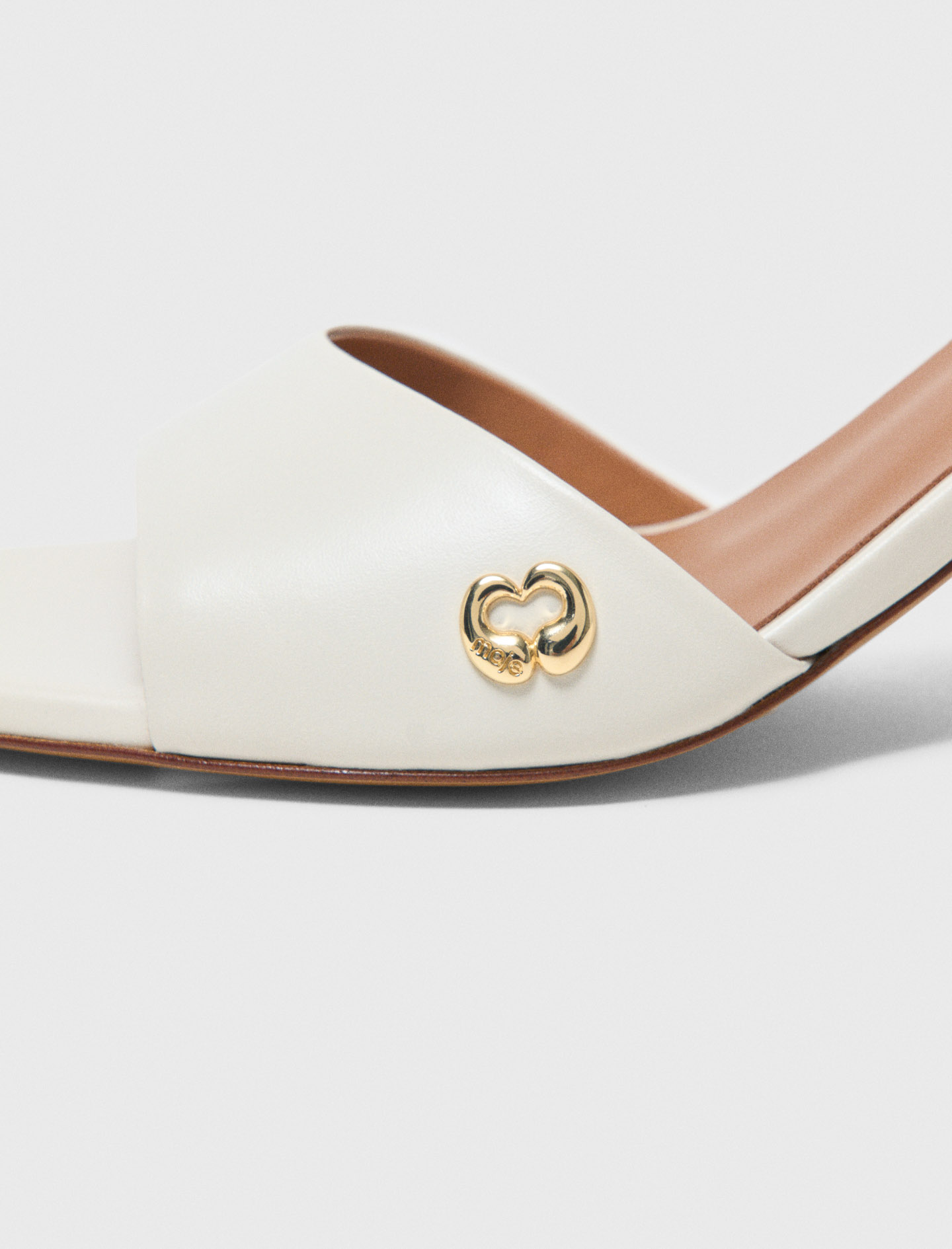 Leather mules - White