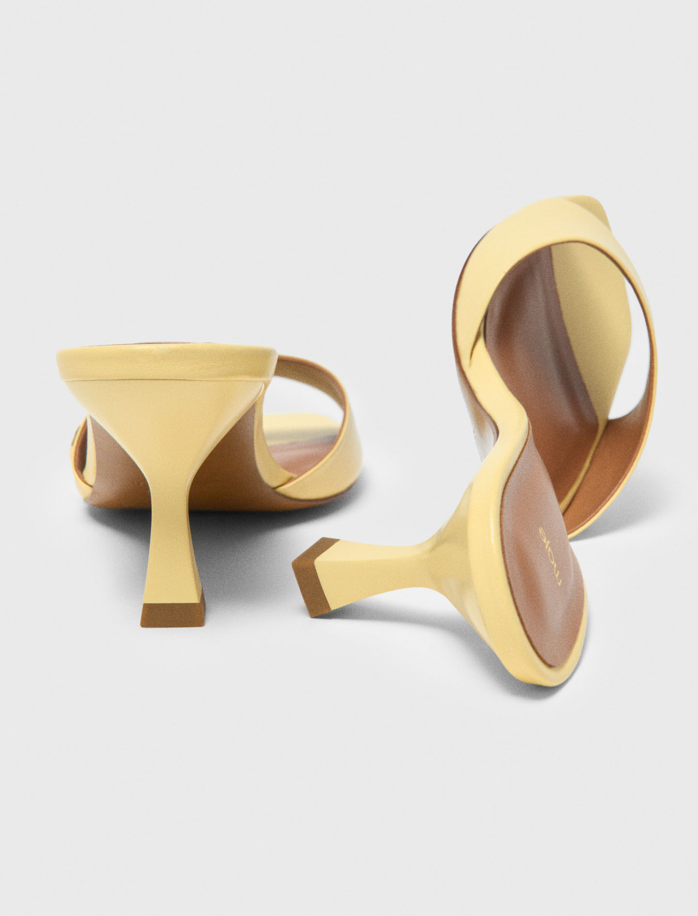 Leather mules - Yellow