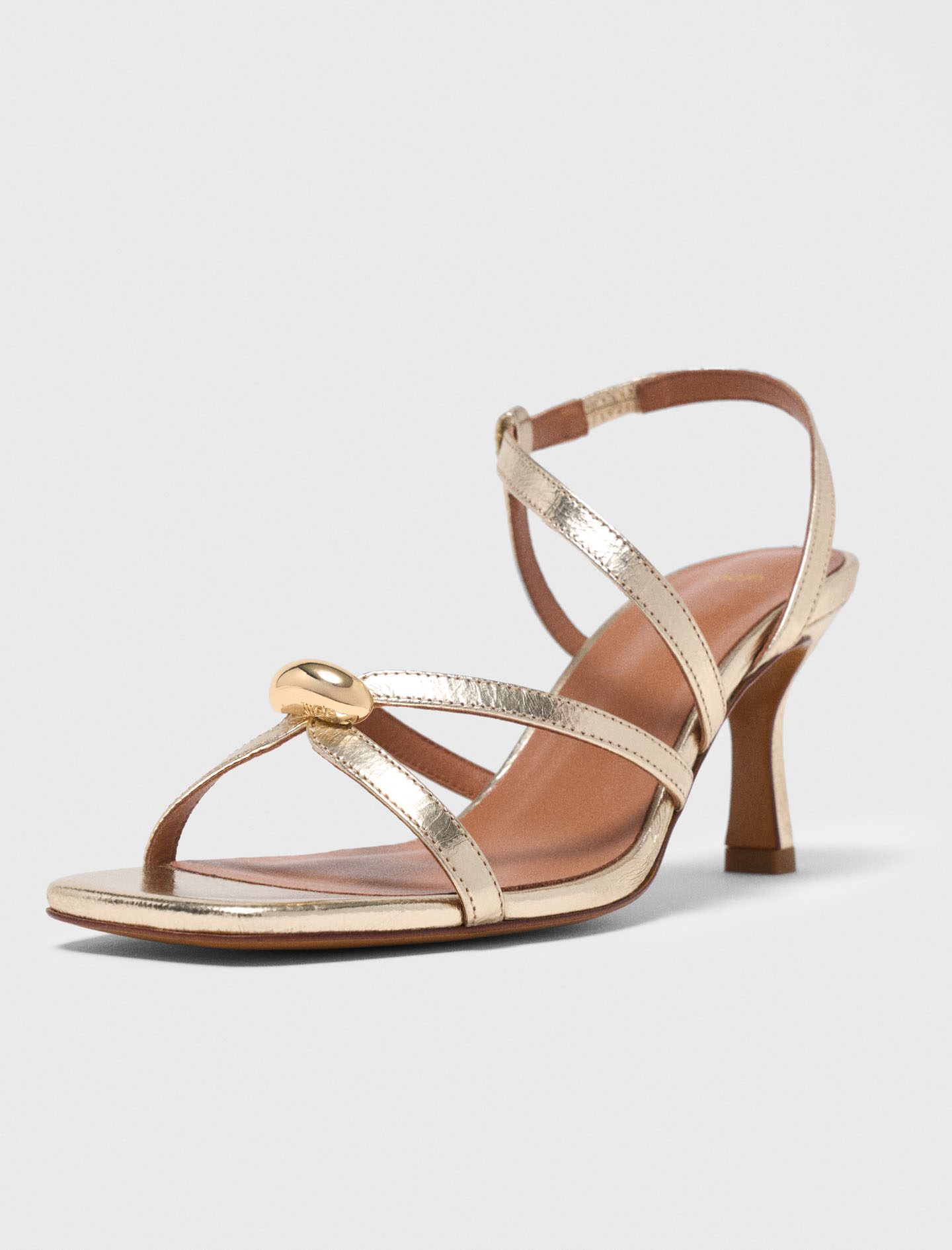 Metallic multi strap sandals - Gold