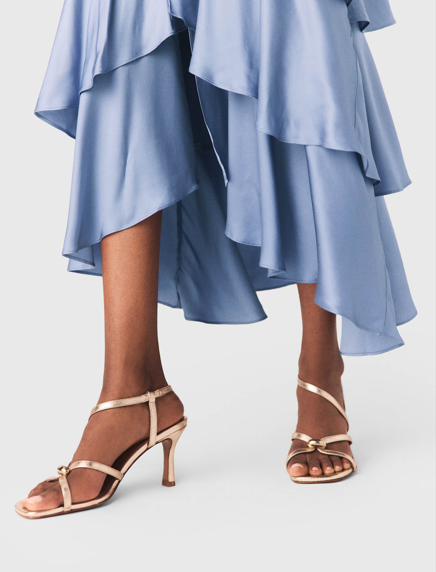 Metallic multi strap sandals - Gold