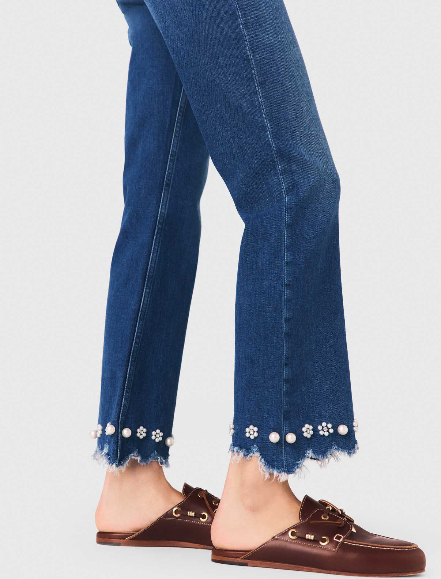 Beaded bootcut jeans - Blue