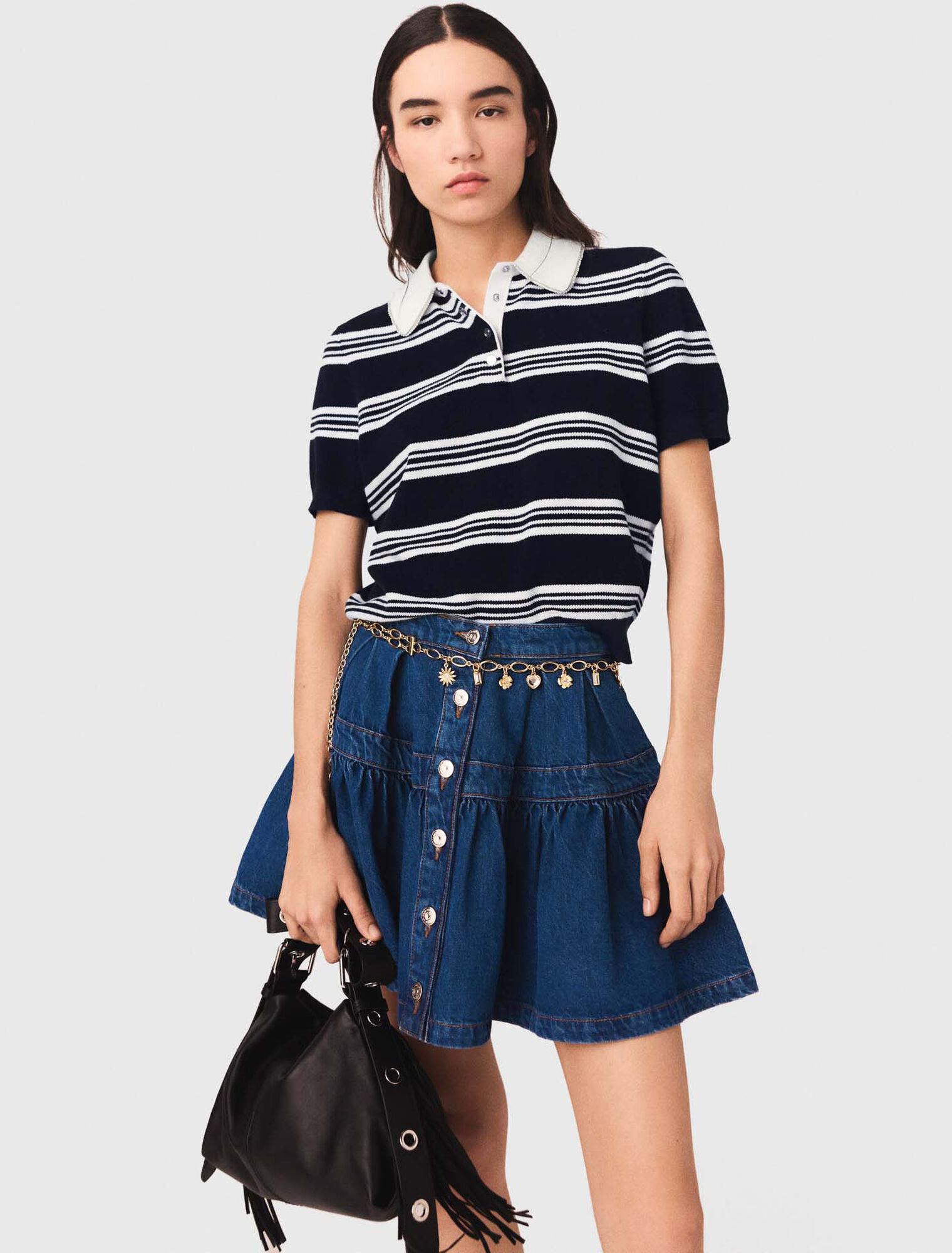 Short denim skirt - Blue