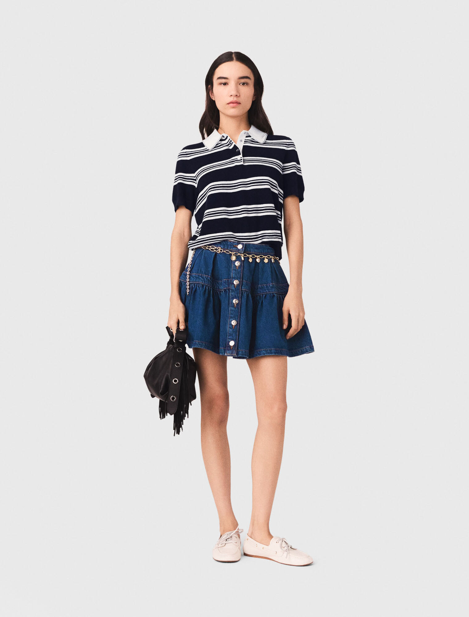 Short denim skirt - Blue