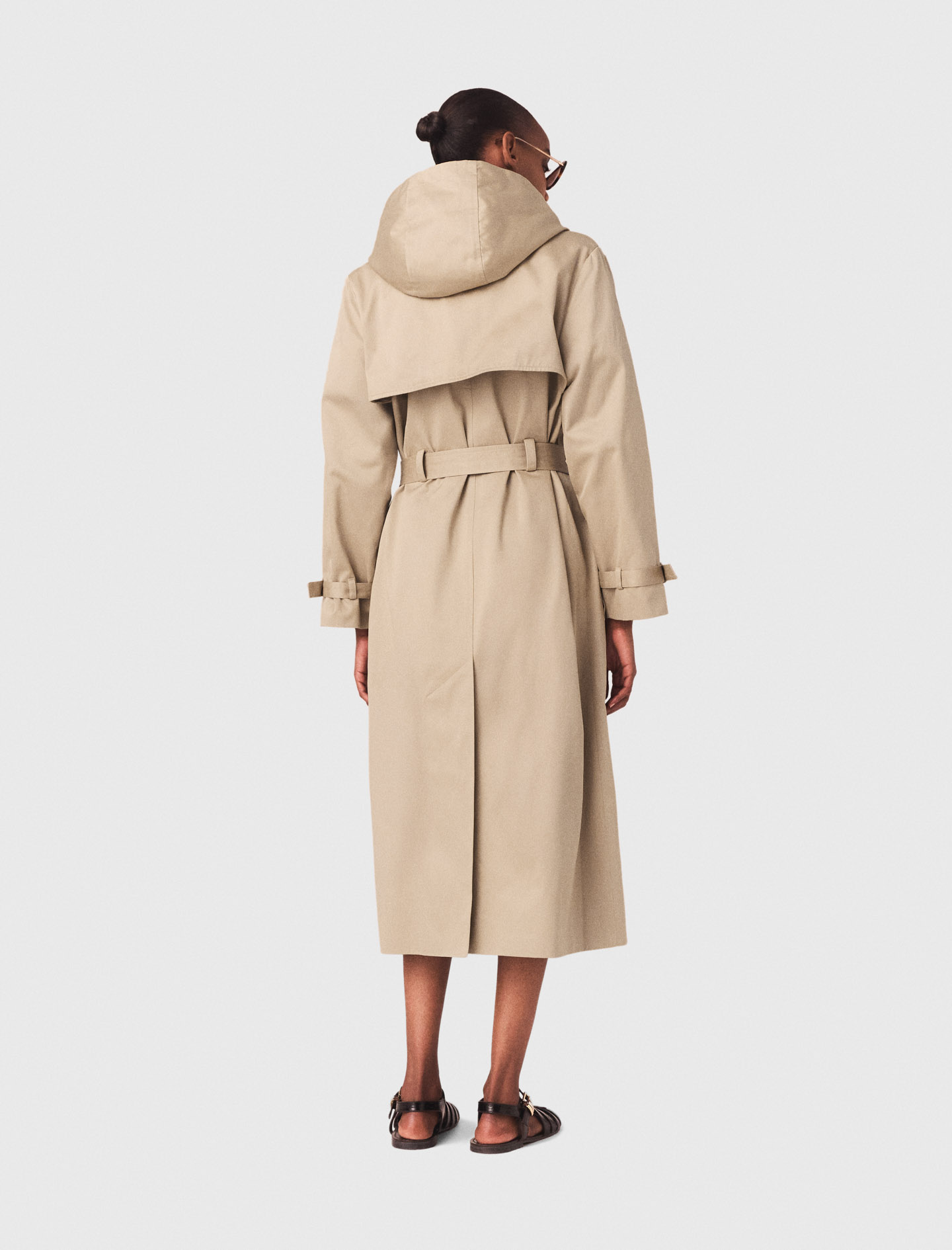 Trench with removable hood - Brown