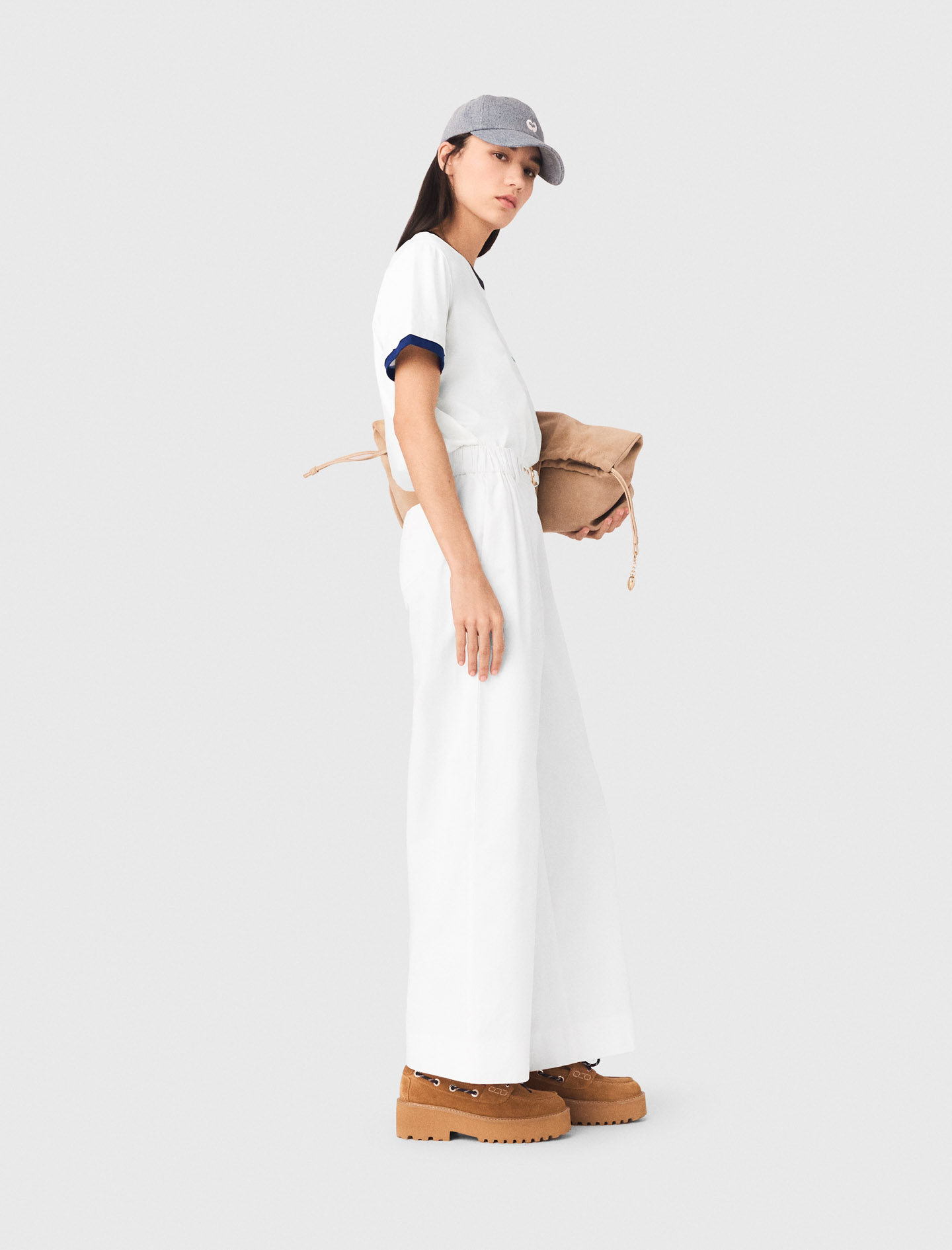 Layered look Tshirt - White