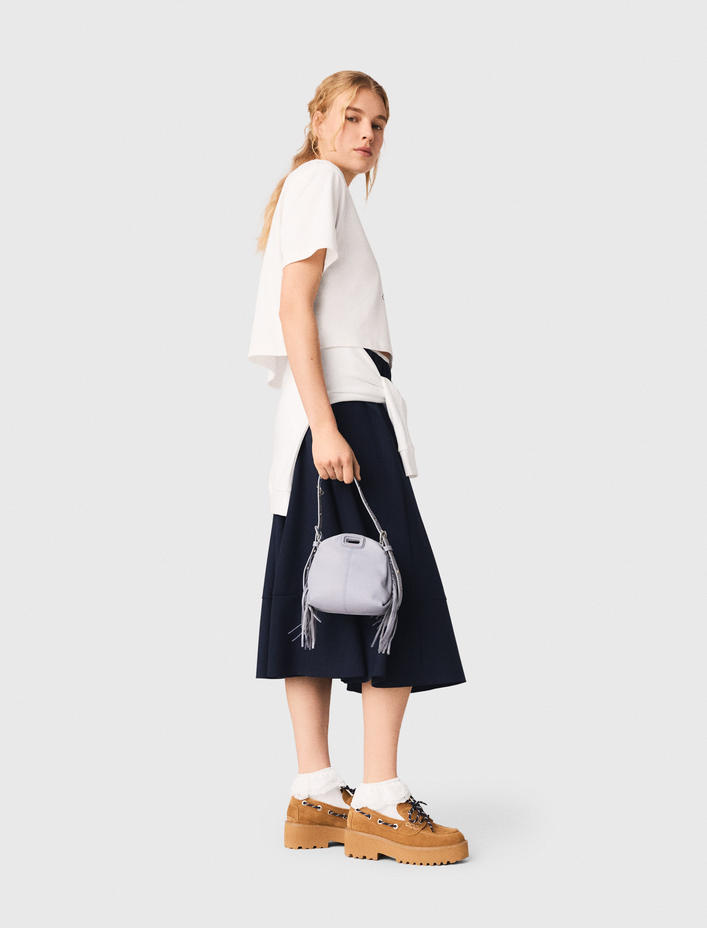 Sailor print T shirt -White