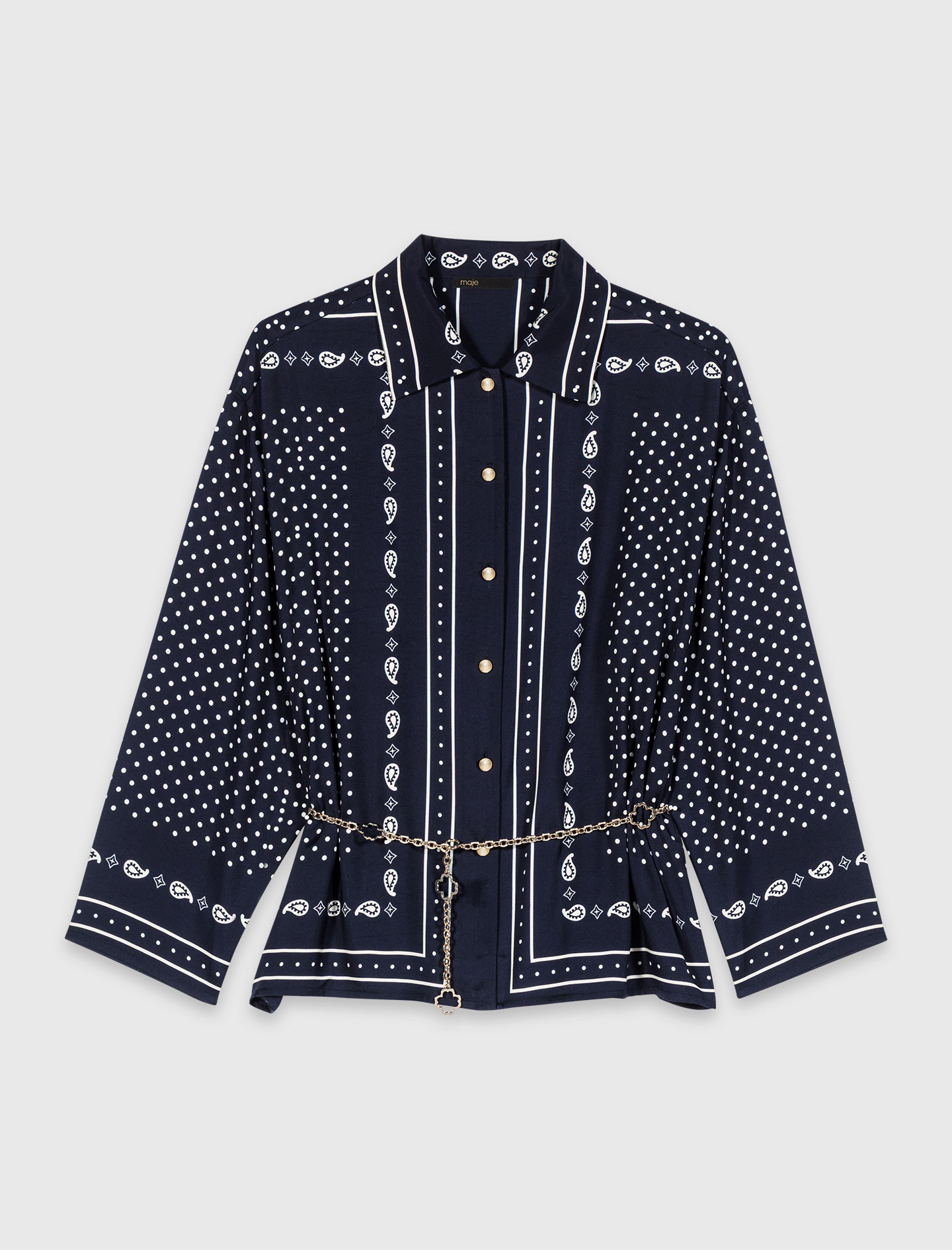 Flowing printed shirt - Navy