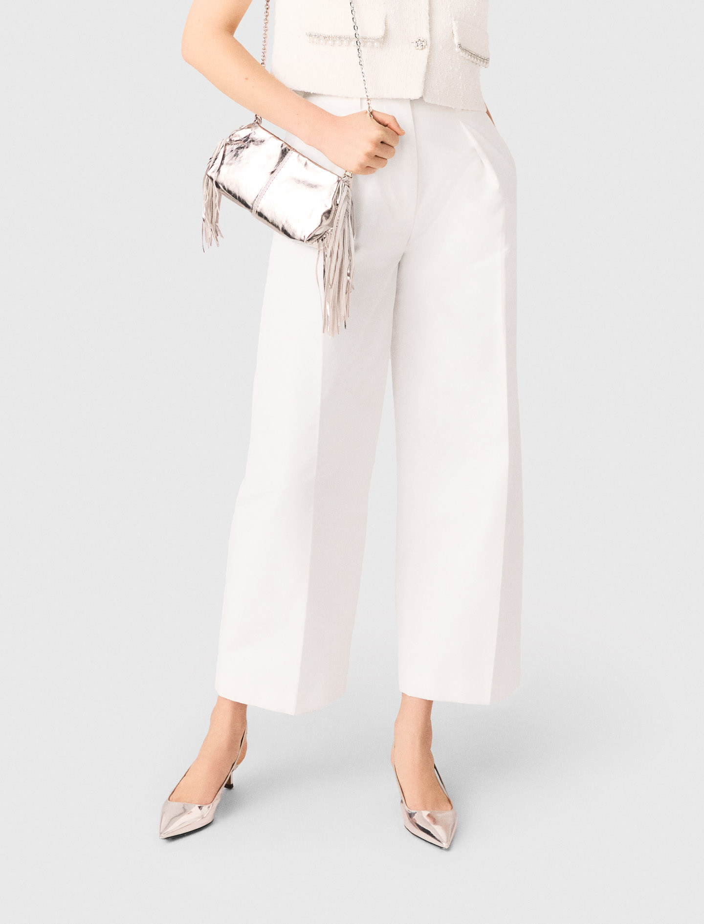 Balloon suit trousers - White