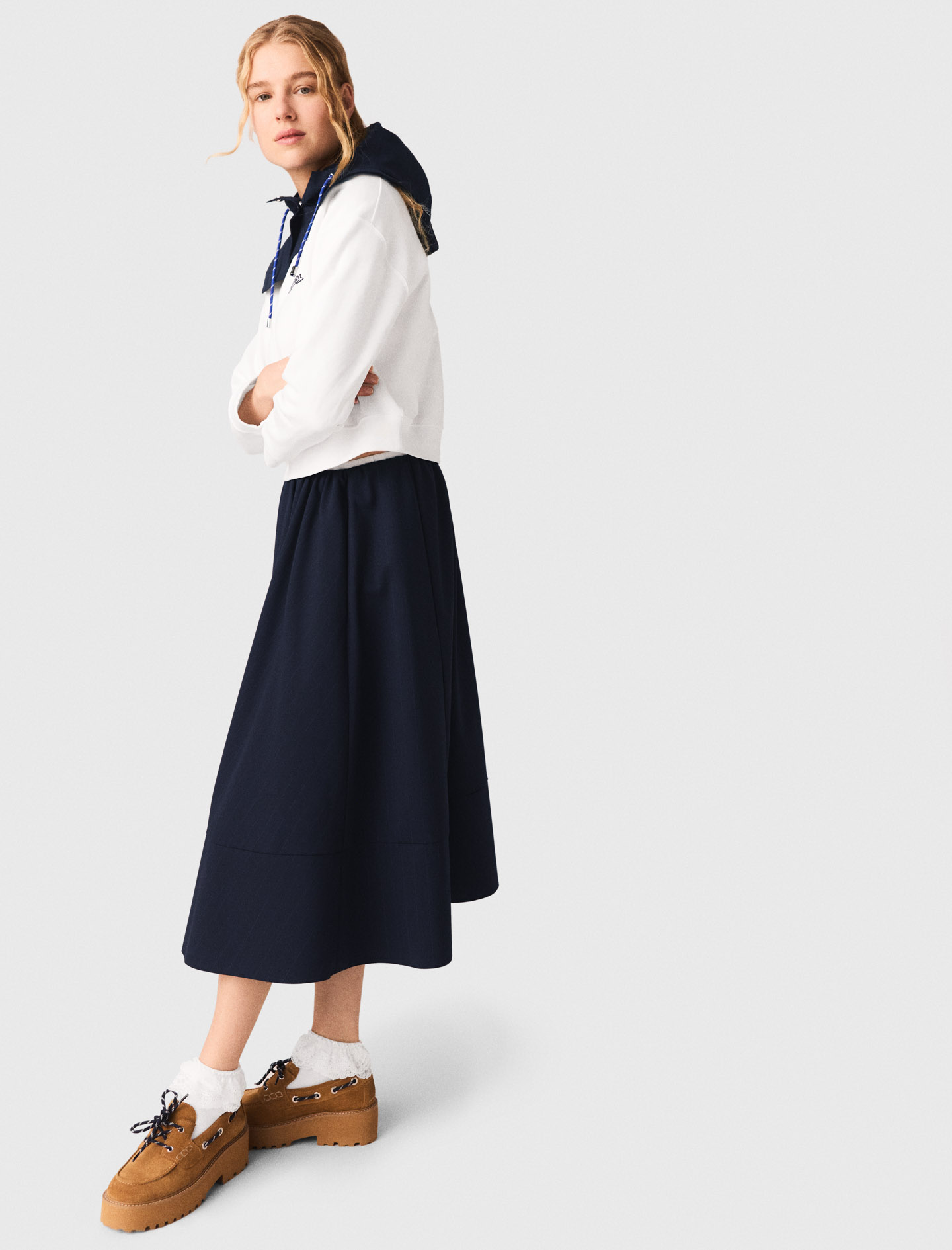 Sailor print sweatshirt - White