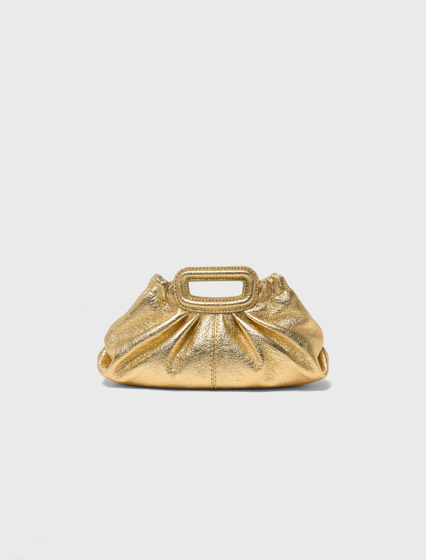 Metallic leather Milpli mini Clutch - Gold
