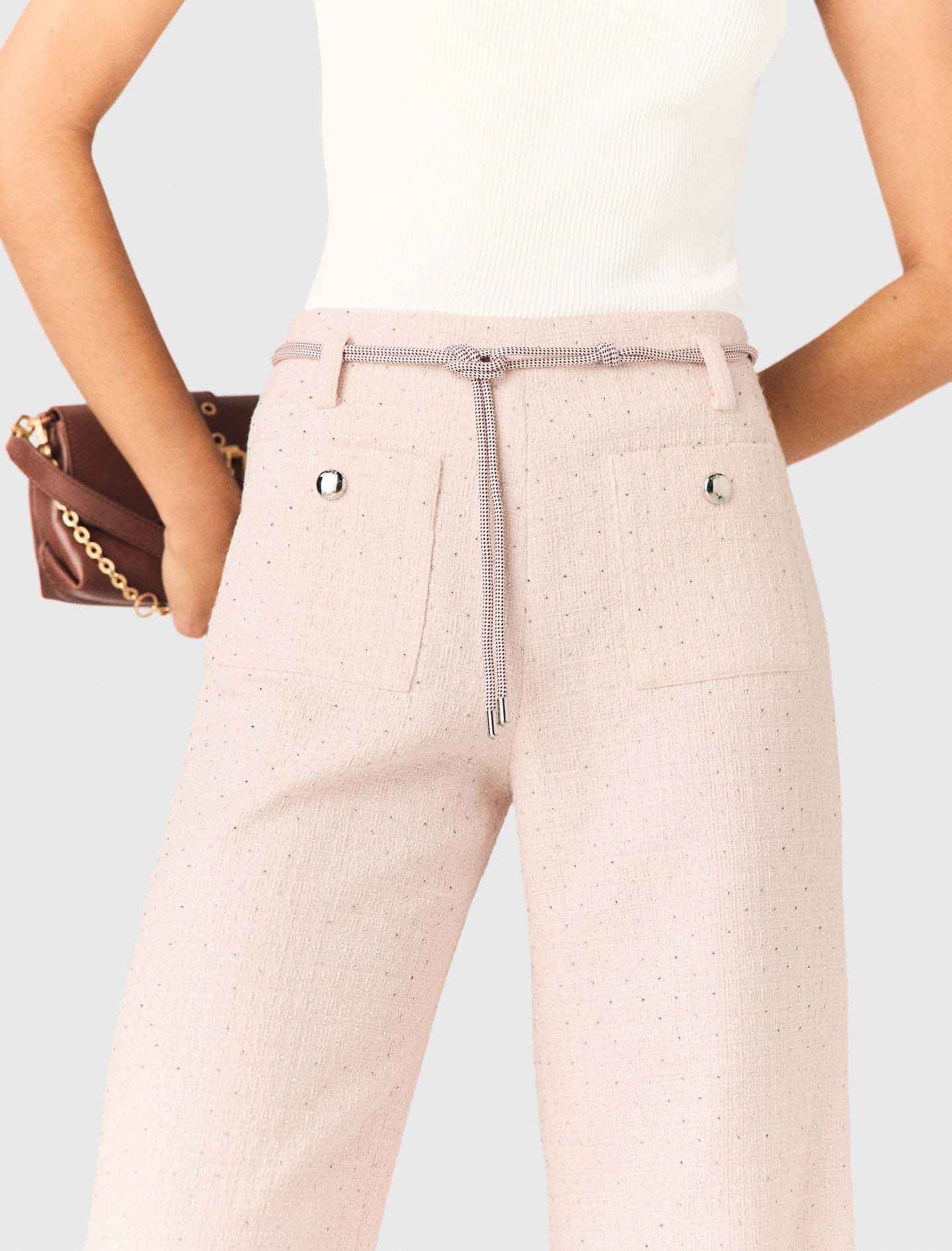 Tweed trousers - Pink