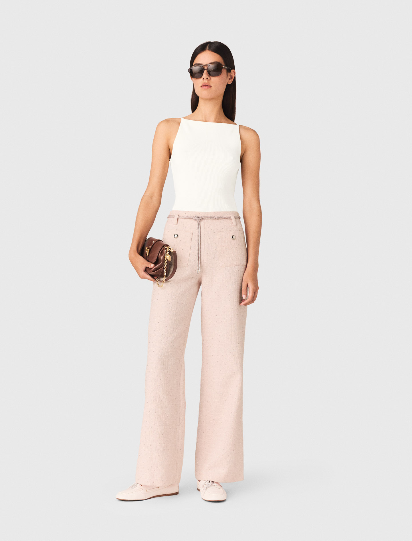 Tweed trousers - Pink
