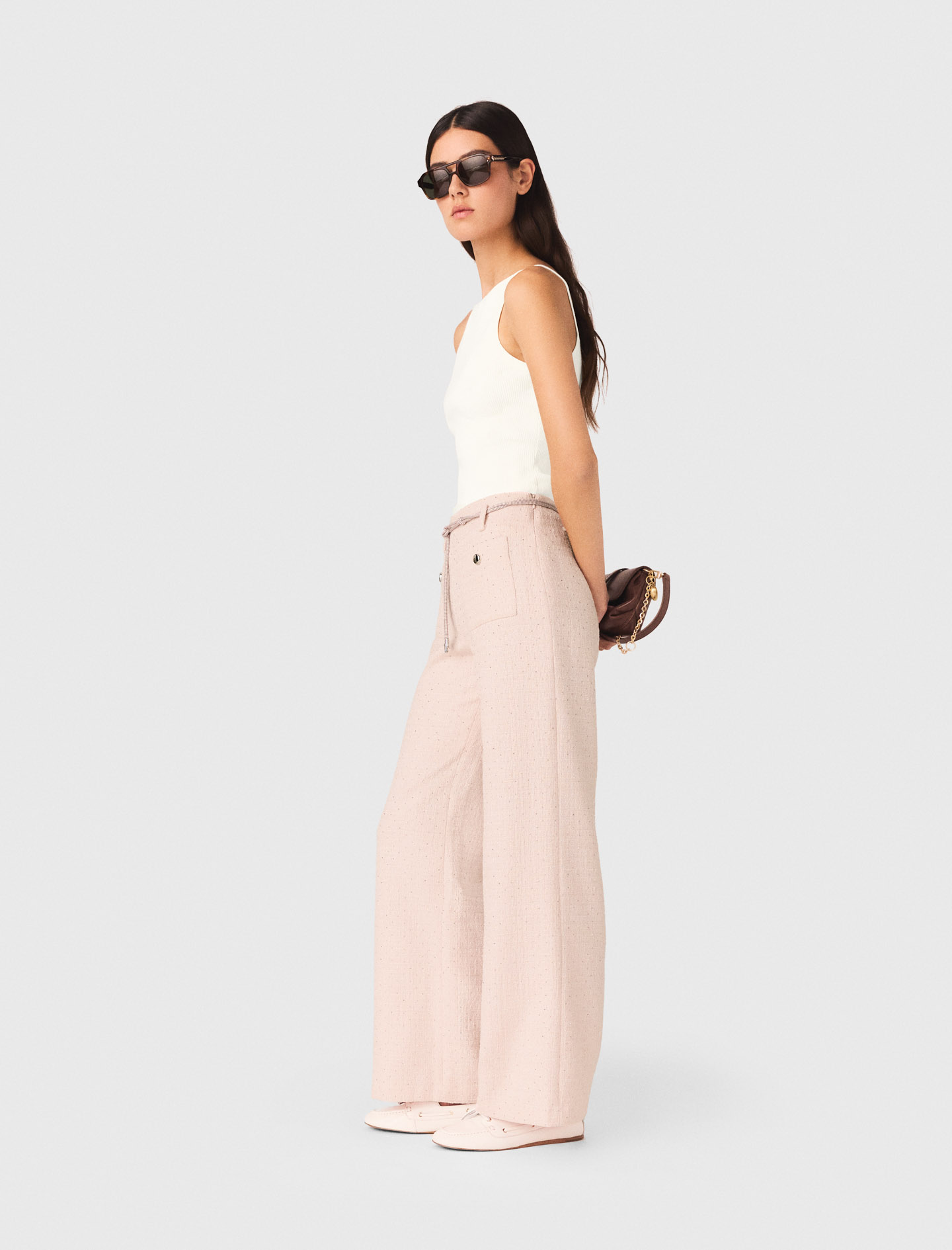 Tweed trousers - Pink