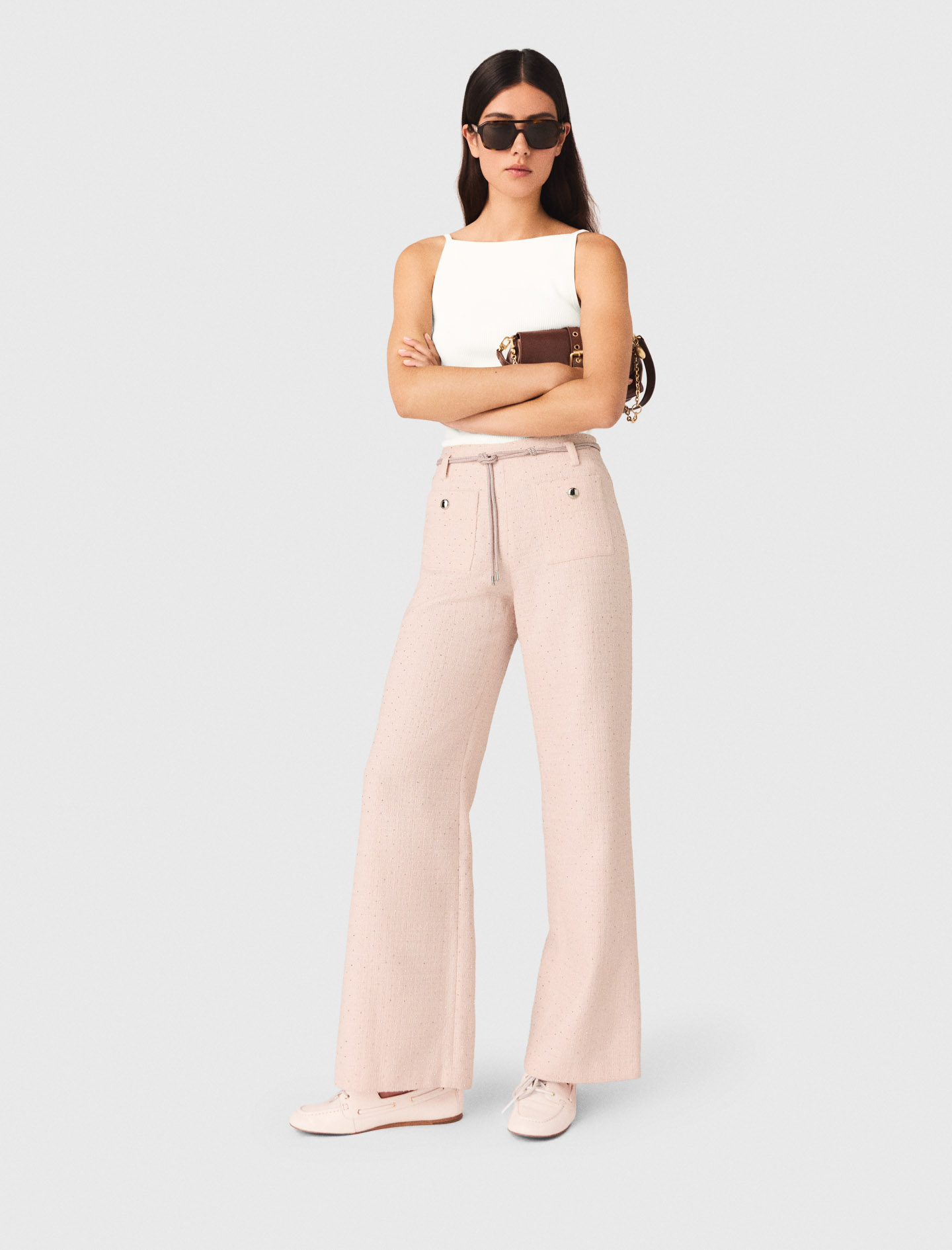 Tweed trousers - Pink