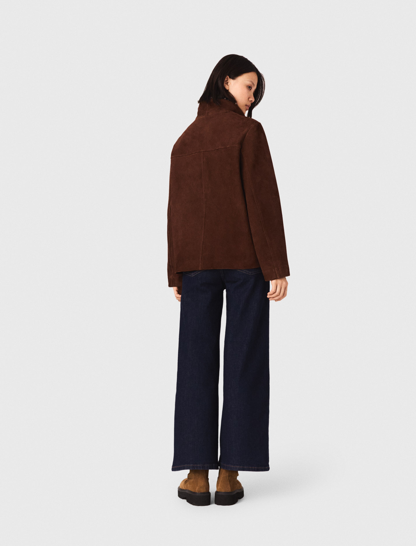 Wide jeans with patch pockets - Navy