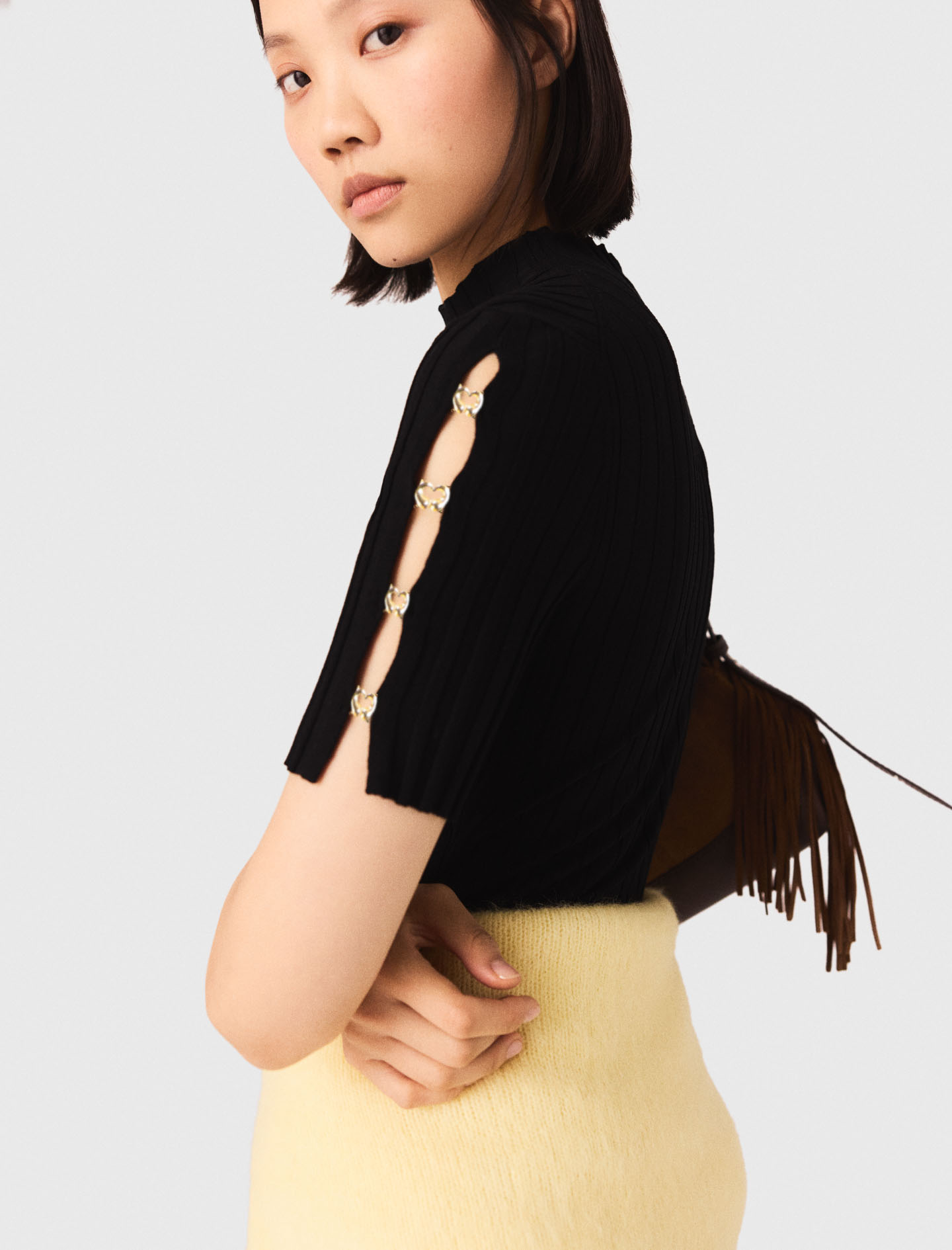 Short knit dress - Black