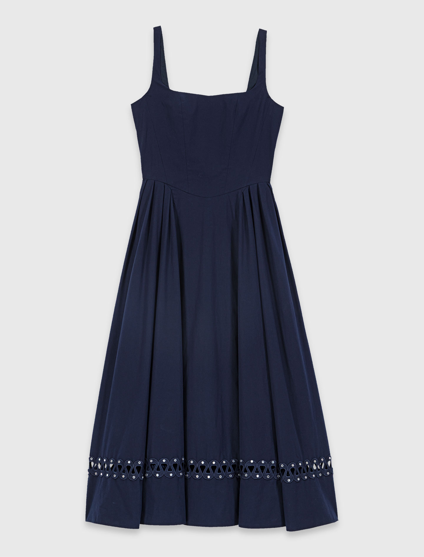 Flared midi dress - Navy