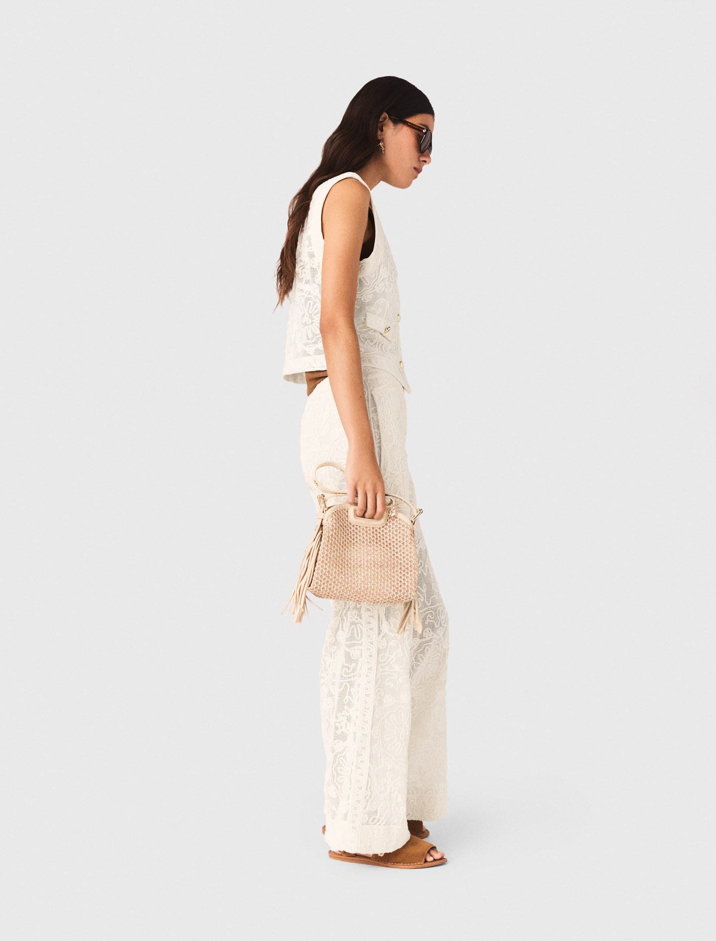 Guipure lace jacket - Ecru