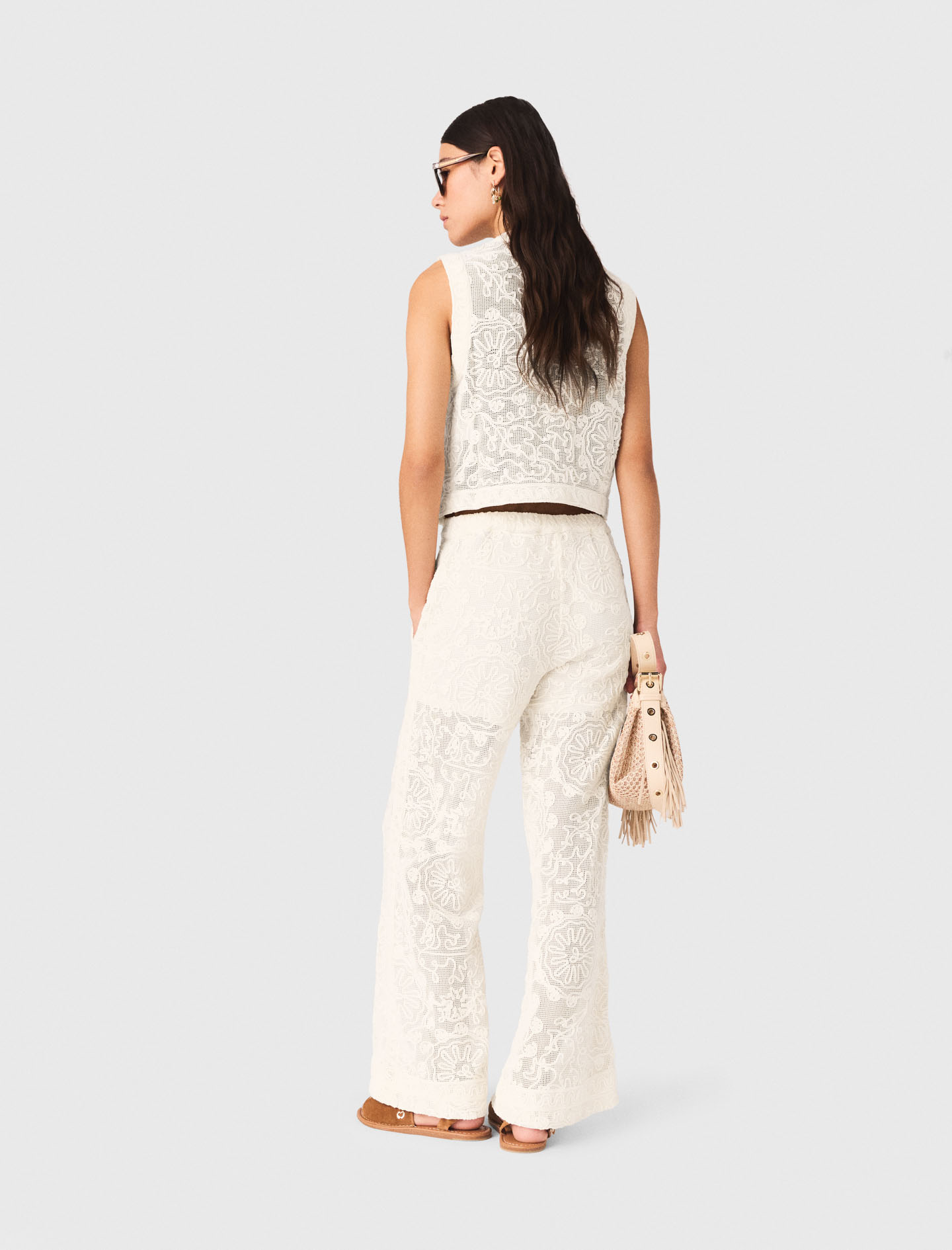Guipure lace jacket - Ecru