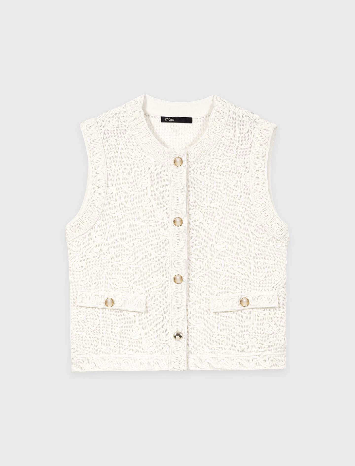 Guipure lace jacket - Ecru